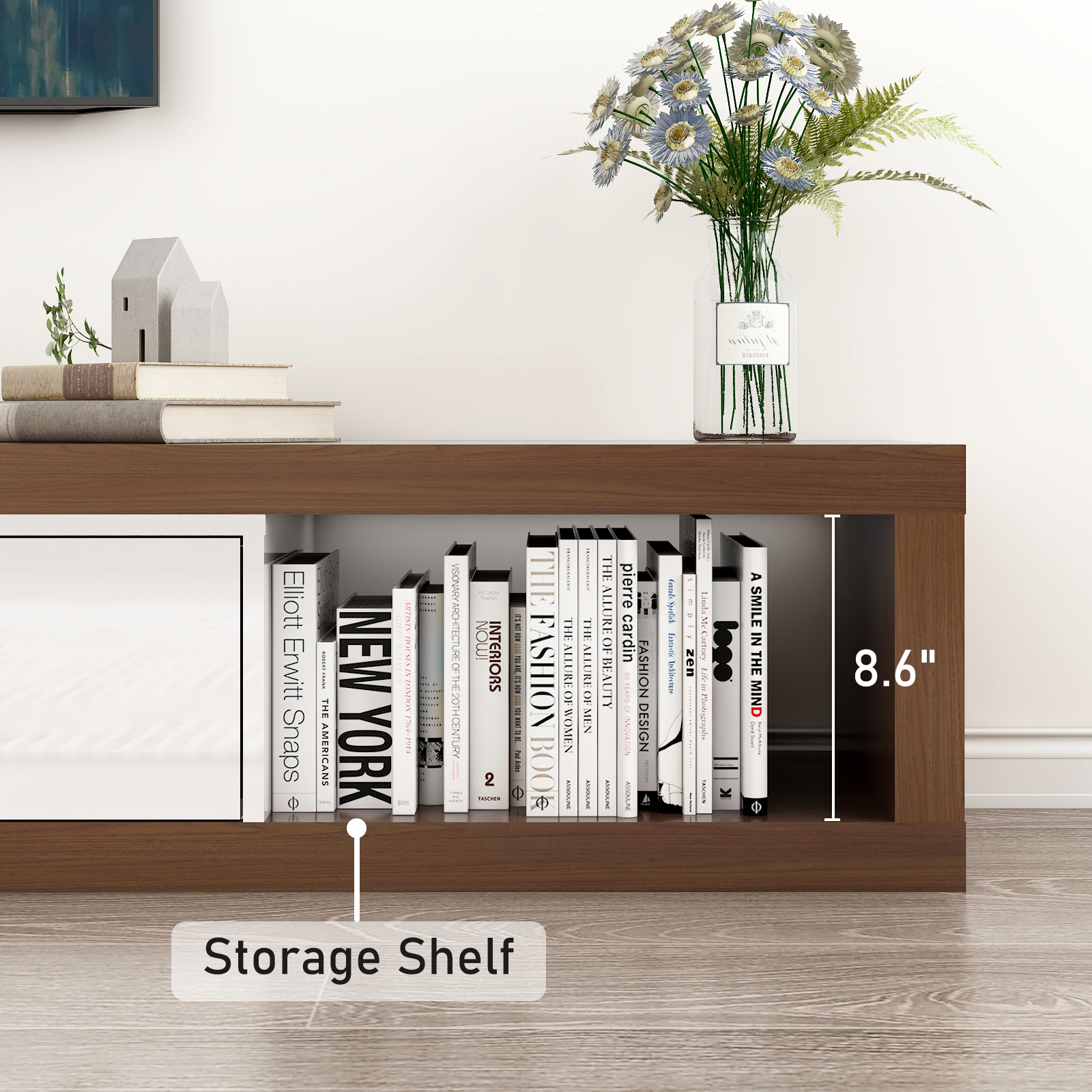 Extendable TV Stand Cabinet for TVs up to 100-inch, Modern Entertainment Center & Media Console with Drawers, Length Adjustable TV Console for Living Room, Black