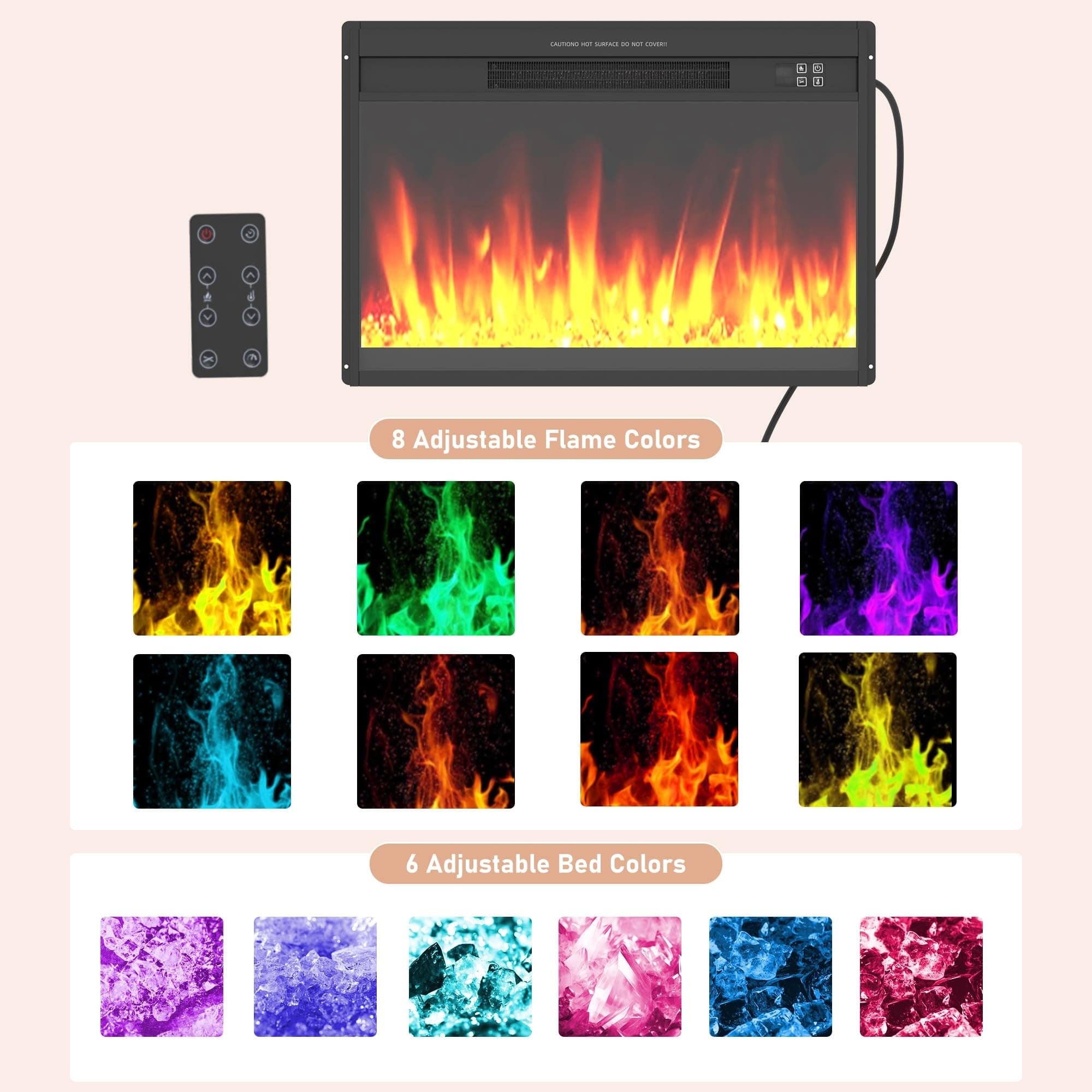 60" Electric Fireplace with Mantel