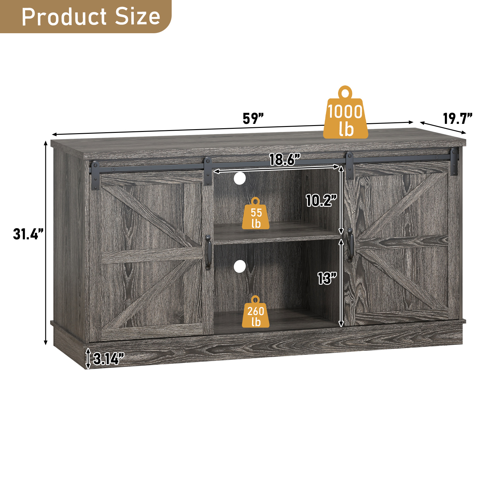 55-75 Gallon Fish Tank Stand with Power Outlets, Heavy Duty Metal Aquarium Stand for 2 Fish Tank Accessories Storage, Suit for Turtle Tank, Reptile Terrarium, 880lbs Capacity, Black