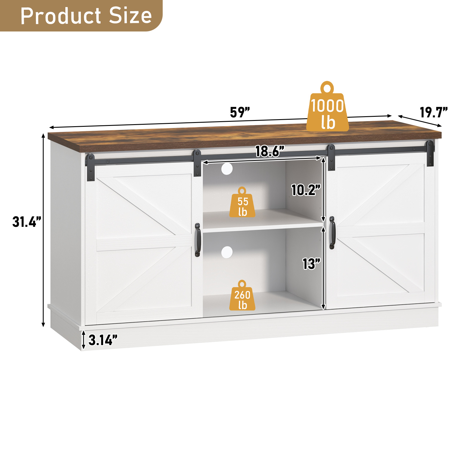 55-75 Gallon Fish Tank Stand with Power Outlets, Heavy Duty Metal Aquarium Stand for 2 Fish Tank Accessories Storage, Suit for Turtle Tank, Reptile Terrarium, 880lbs Capacity, Black