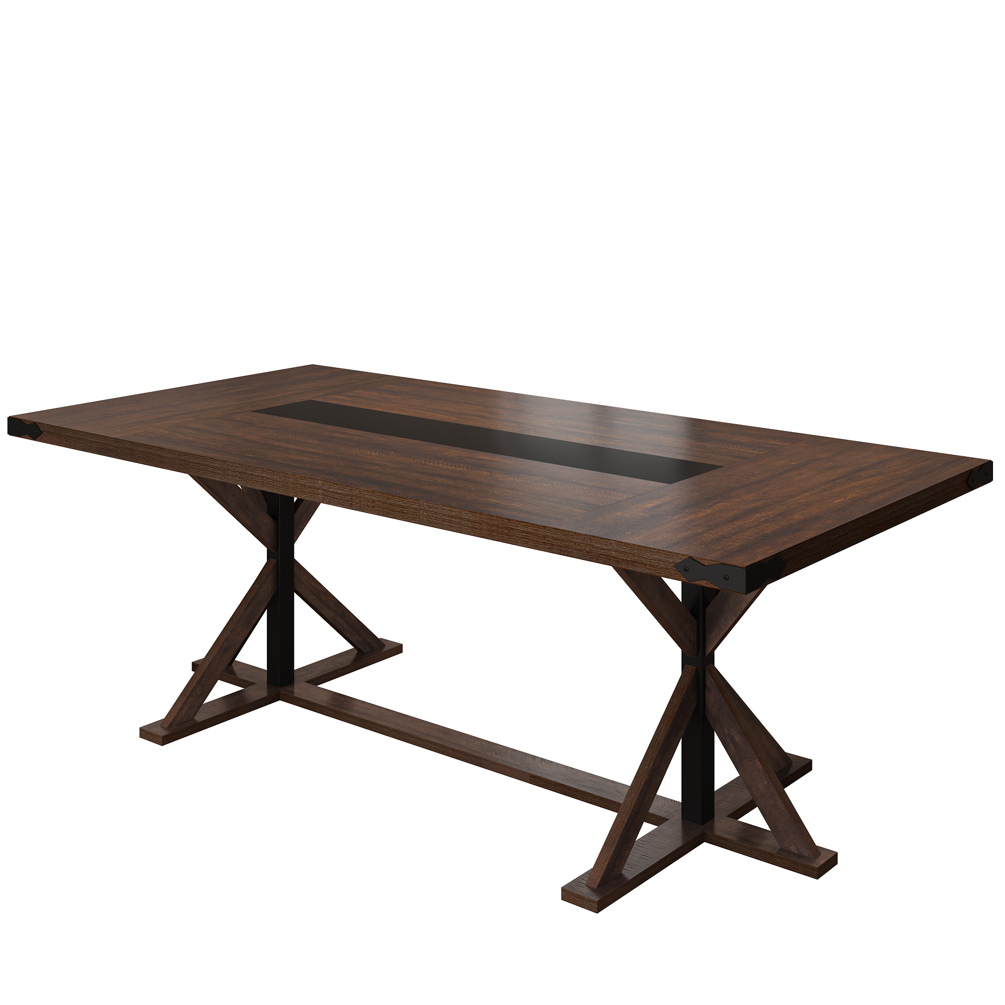 Blotout 79" Modern Farmhouse Dining Table for 6 8 10, Rectangular Wood Dining Table with Adjustable Feet, Kitchen Table for Dining Room, Gathering, Kitchen