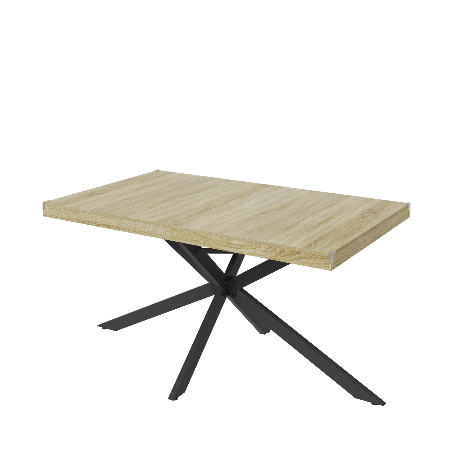 59.1"-78.7" Extendable Dining Table for 6-8,Modern Kitchen Table with Hidden Storage,Metal Support Legs, Stable Structure