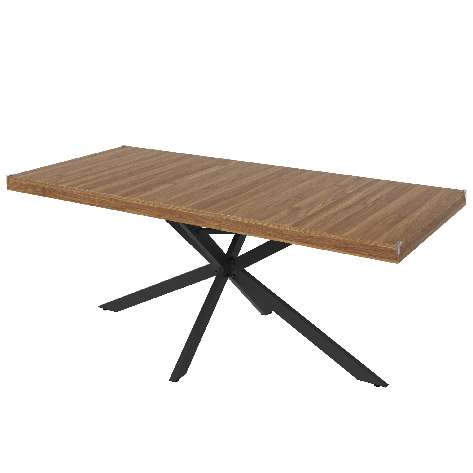 59.1"-78.7" Extendable Dining Table for 6-8,Modern Kitchen Table with Hidden Storage,Metal Support Legs, Stable Structure