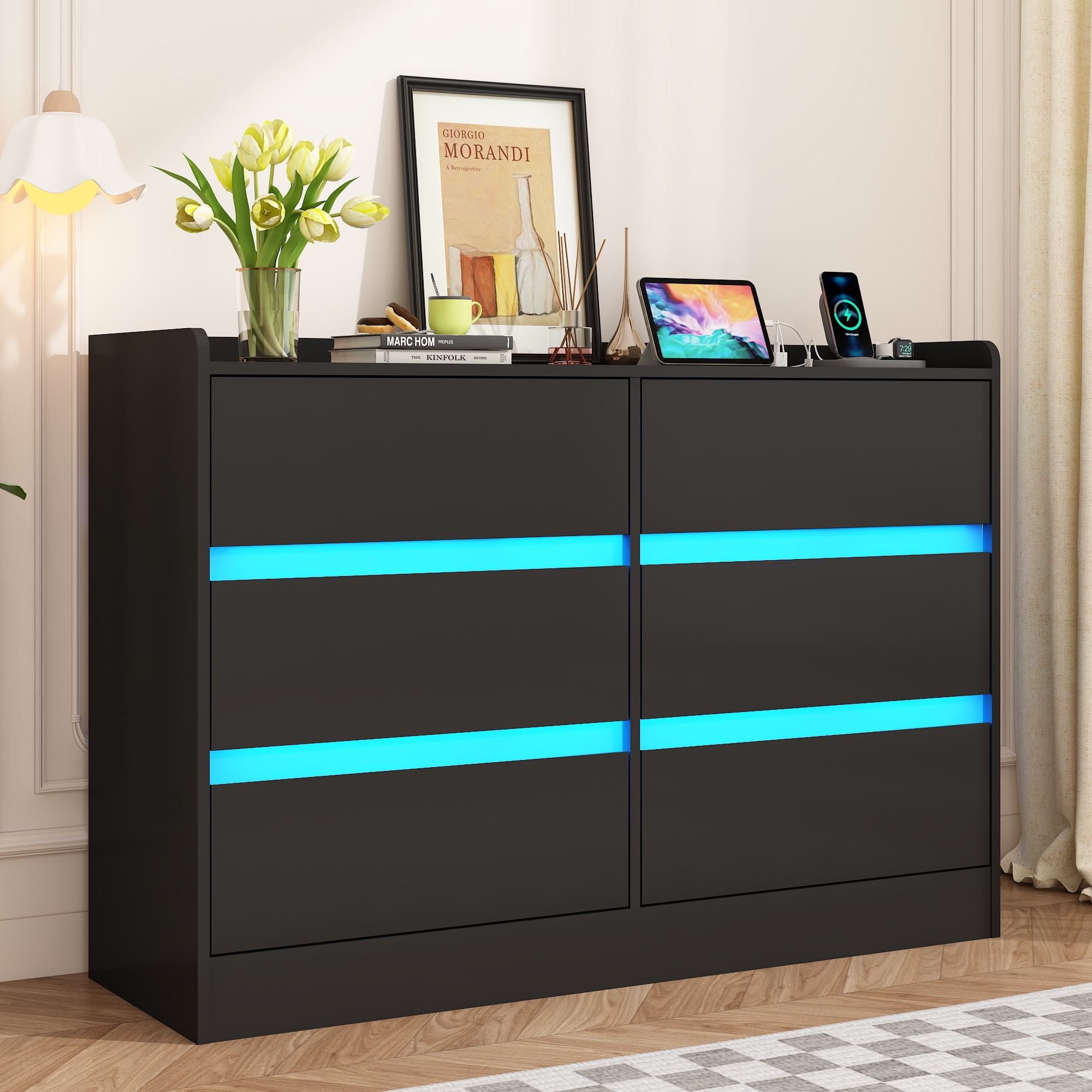 6/9/12 Drawers Dresser for Bedroom with Power Outlet