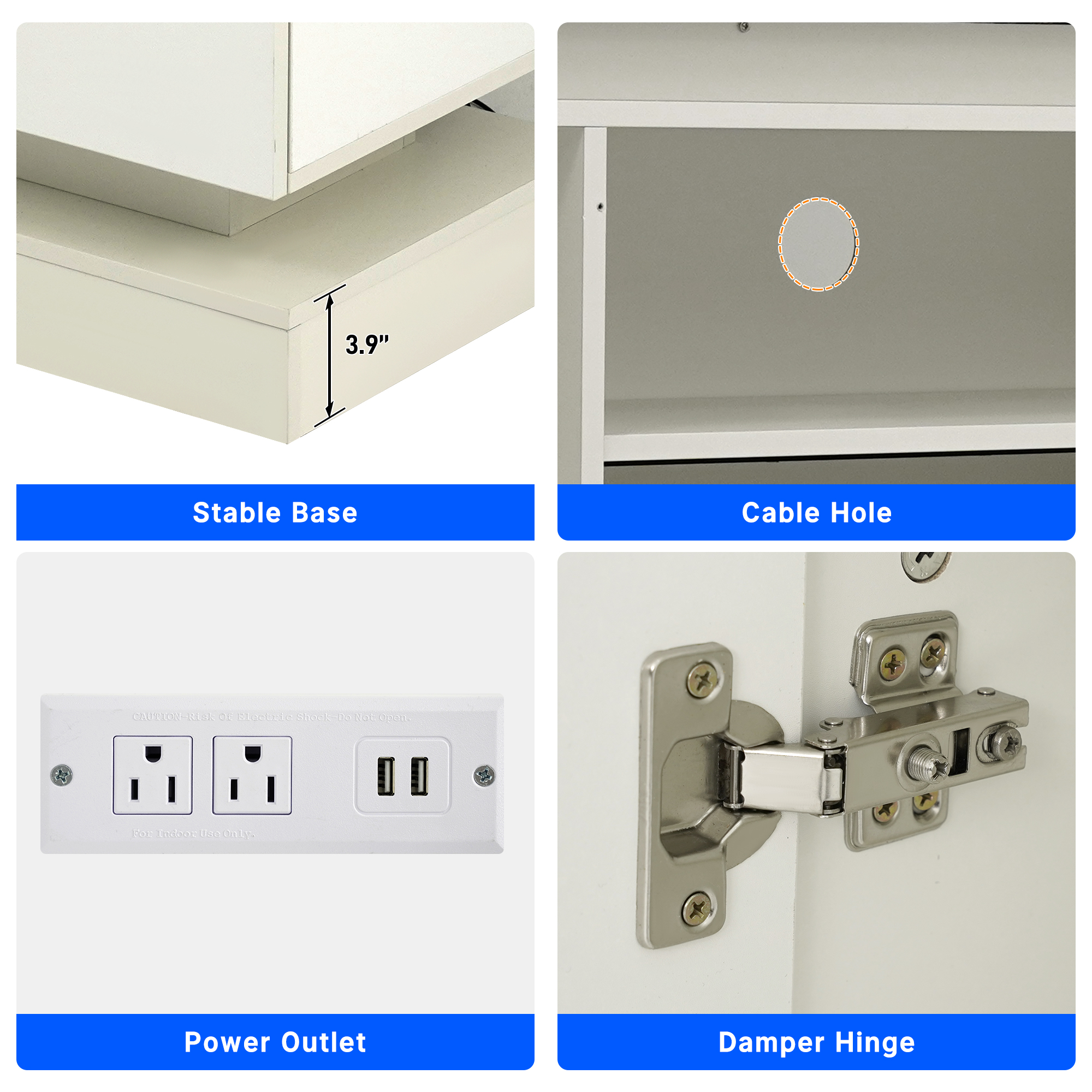 Blotout 71" Fireplace TV Stand with 40" Fireplace, LED Lights & Power Outlet for 85/80/75 Inch TV, Modern Gaming Entertainment Center with High Gloss Cabinet, Media TV Console for Living Room