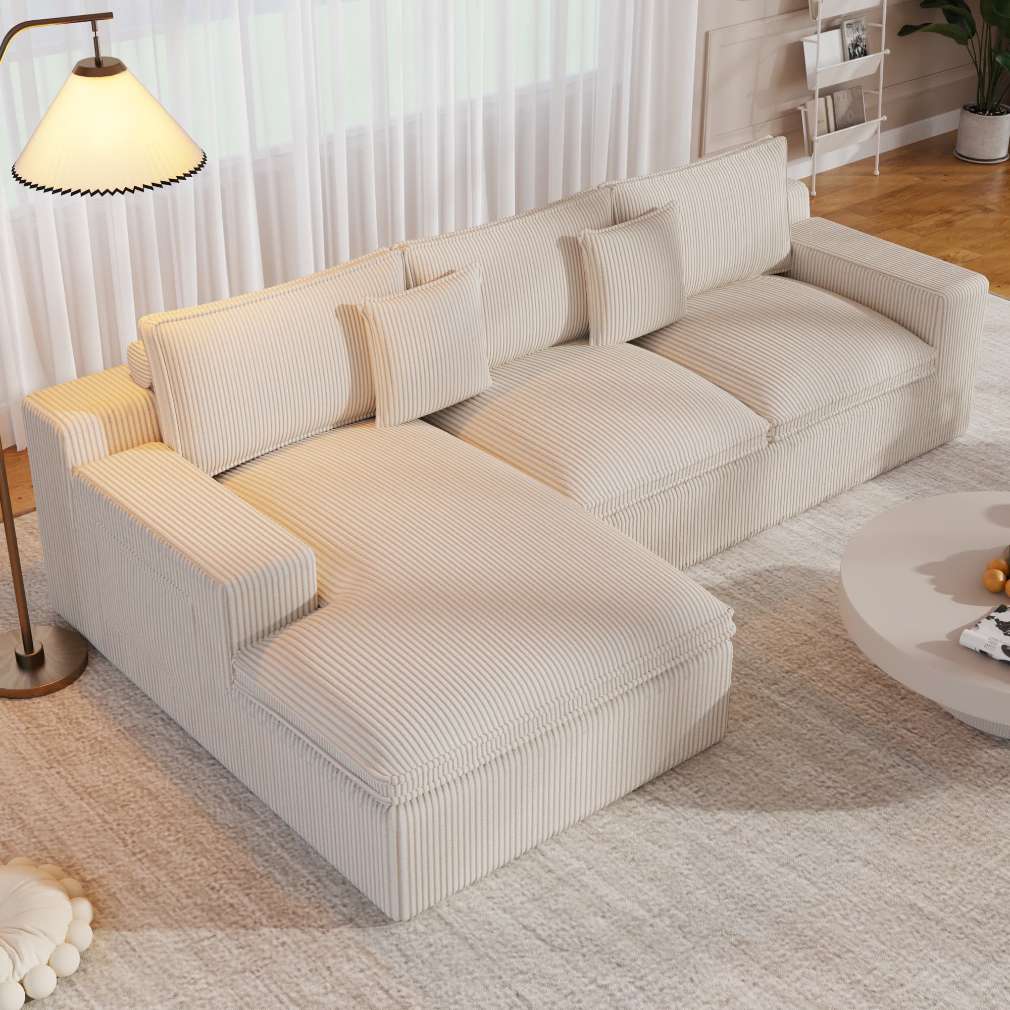 108” Modular Sectional Sofa, Cloud Sectional Couch with Deep Seat