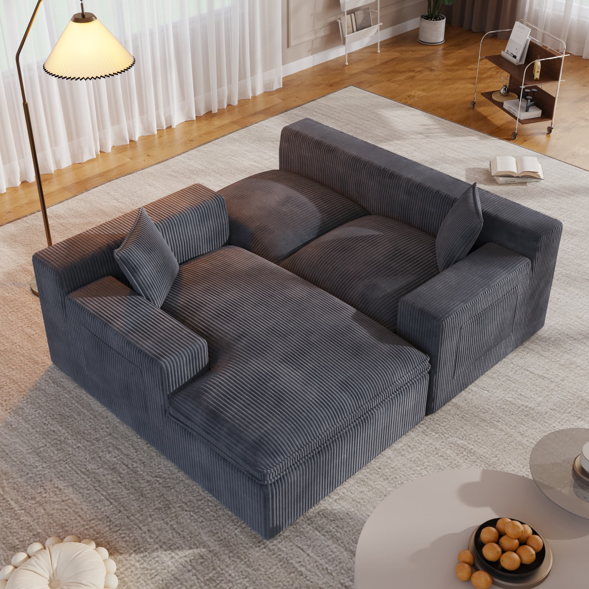 108” Modular Sectional Sofa, Cloud Sectional Couch with Deep Seat