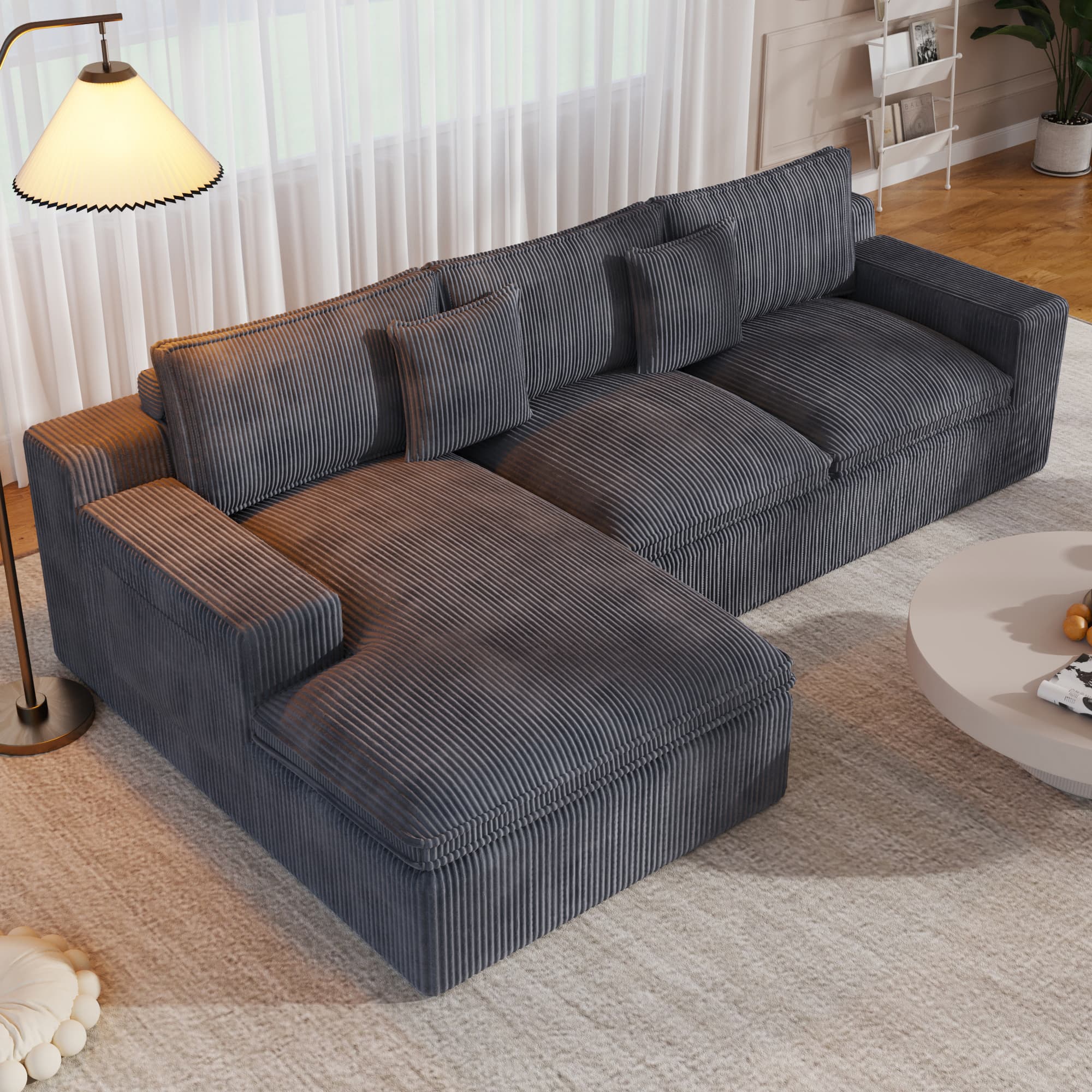 108” Modular Sectional Sofa, Cloud Sectional Couch with Deep Seat
