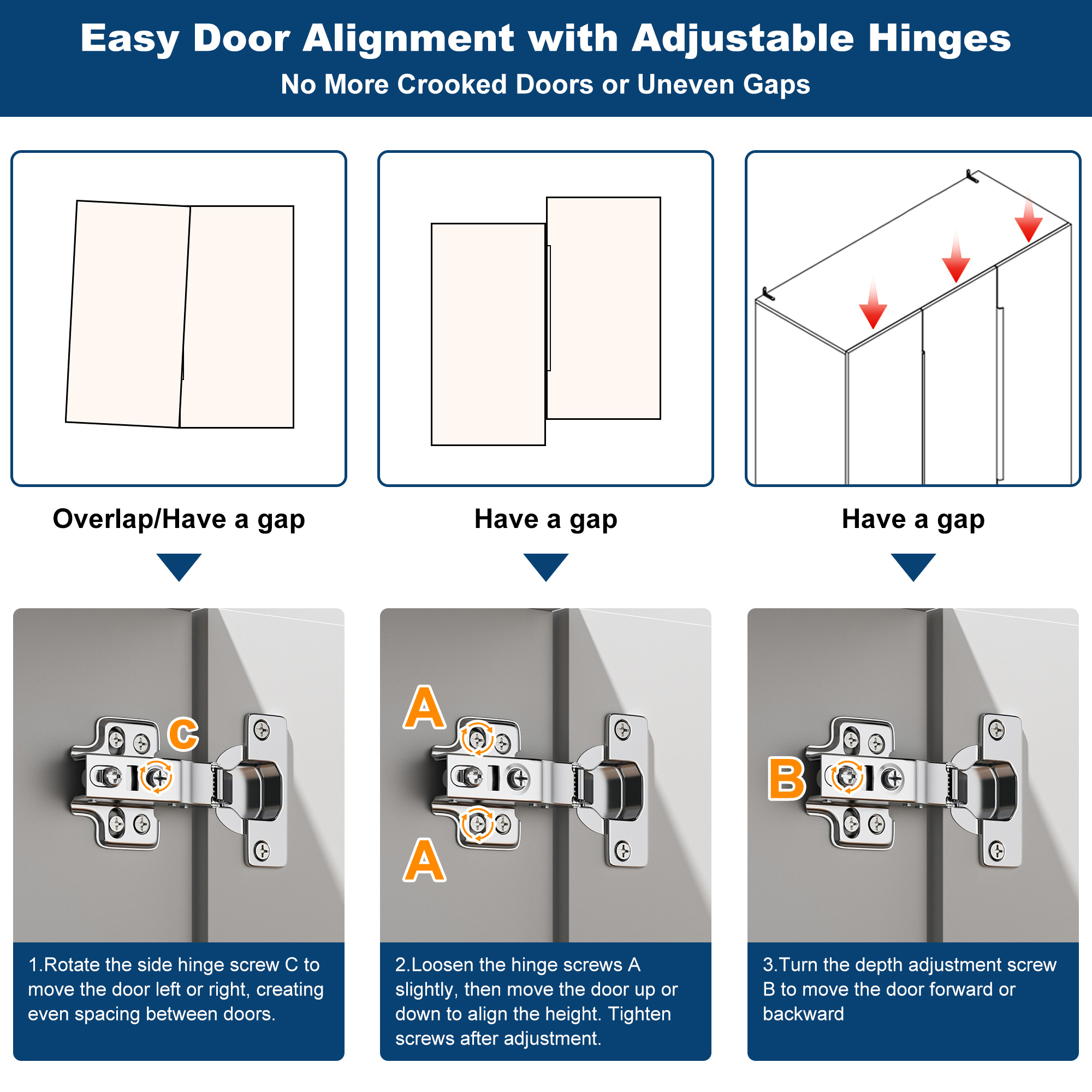 ANPOO 3 Door Wardrobe Closet with 2 Drawers & Mirror, 70"H High Gloss LED Wardrobe Armoire with Hanging Rod, Wooden Large Freestanding Storage Wardrobe for Bedroom