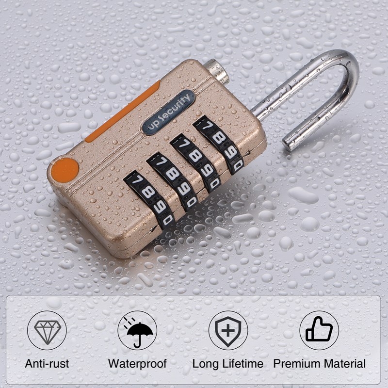 AOWOO 3 Pcs 4 Digit Small Combination Locks, Zinc Alloy Combination Lock Outdoor, Resettable Sport Padlock, Multifunctional Waterproof Password Padlock for Gym, Fence, Staff Locker