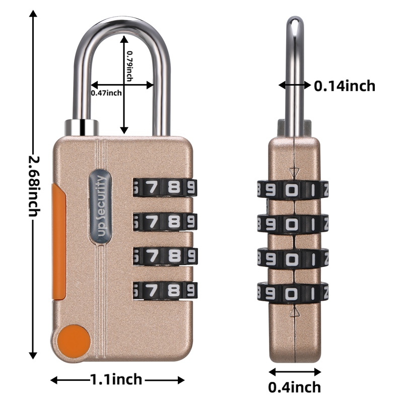 AOWOO 3 Pcs 4 Digit Small Combination Locks, Zinc Alloy Combination Lock Outdoor, Resettable Sport Padlock, Multifunctional Waterproof Password Padlock for Gym, Fence, Staff Locker