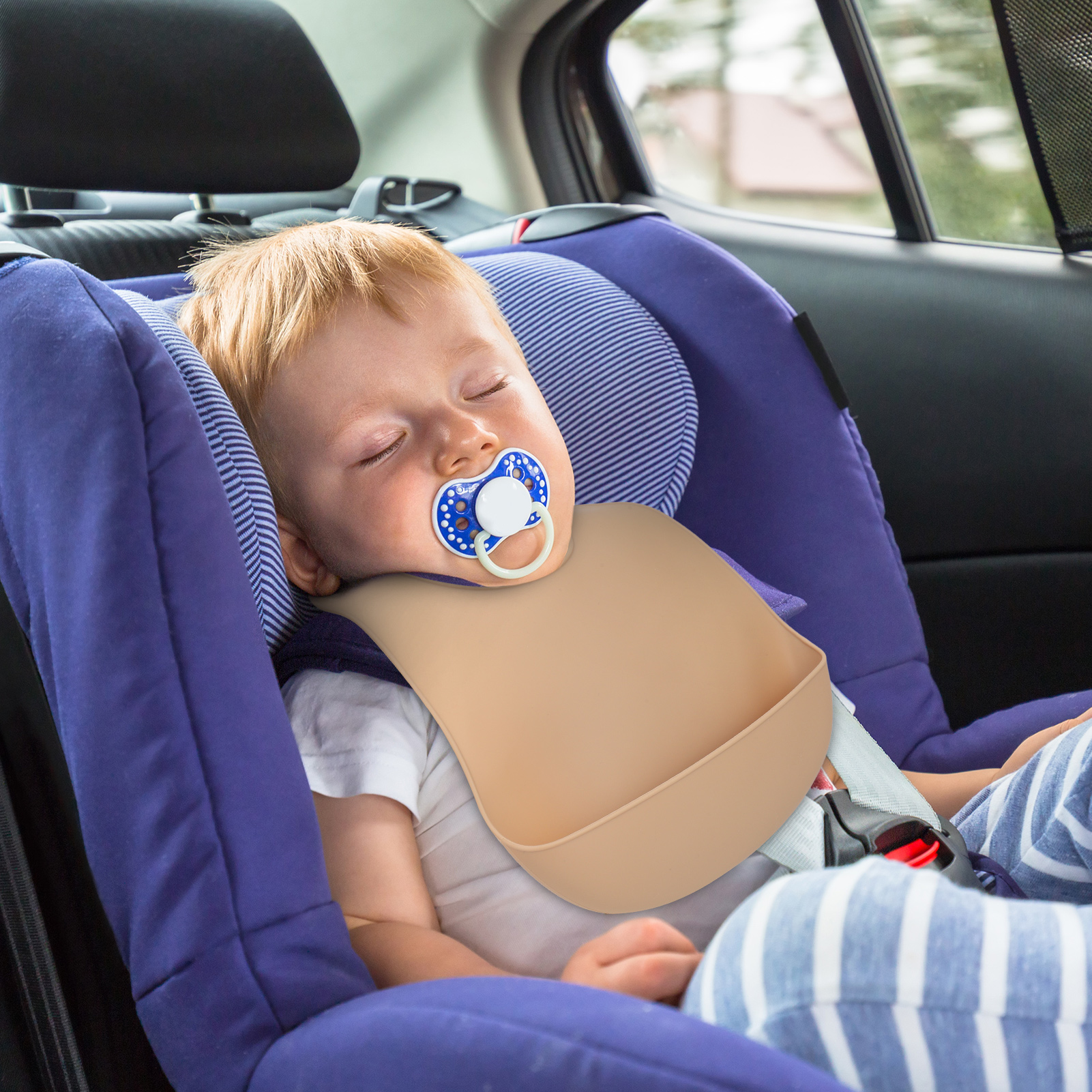 Hengguang 4Pcs Silicone Baby Bibs, Soft Waterproof Feeding Bibs with Food Catcher Pocket, BPA Free Adjustable Bibs for Baby Boy and Girl(Yellow)