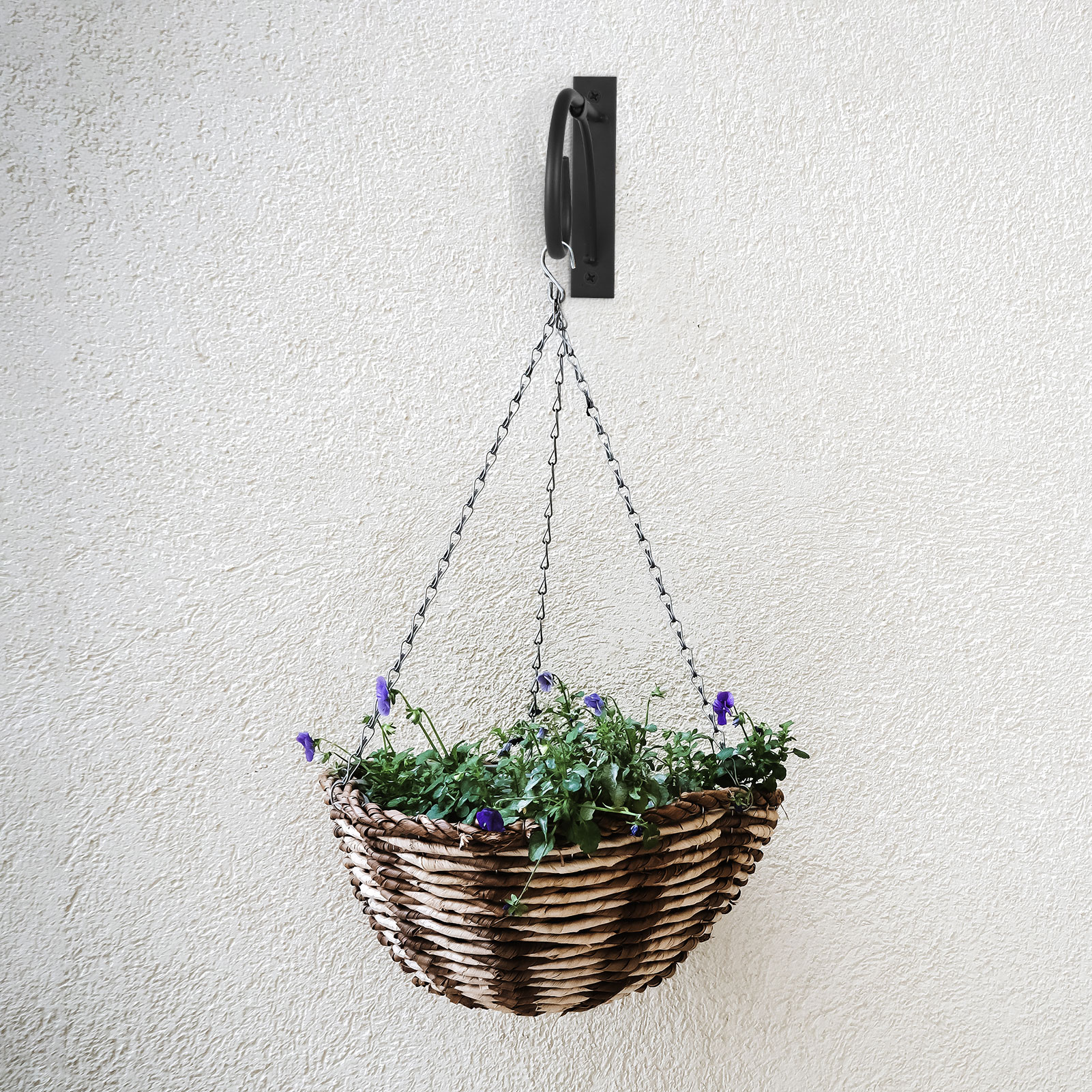 topjuju 2 Pack Plant Hanging Brackets, 11 Inch Iron Hanging Basket Bracket, Weather-Resistant Outdoor Plant Hooks for Hanging Plant Lantern Windchime Birdhouse, Screw Included