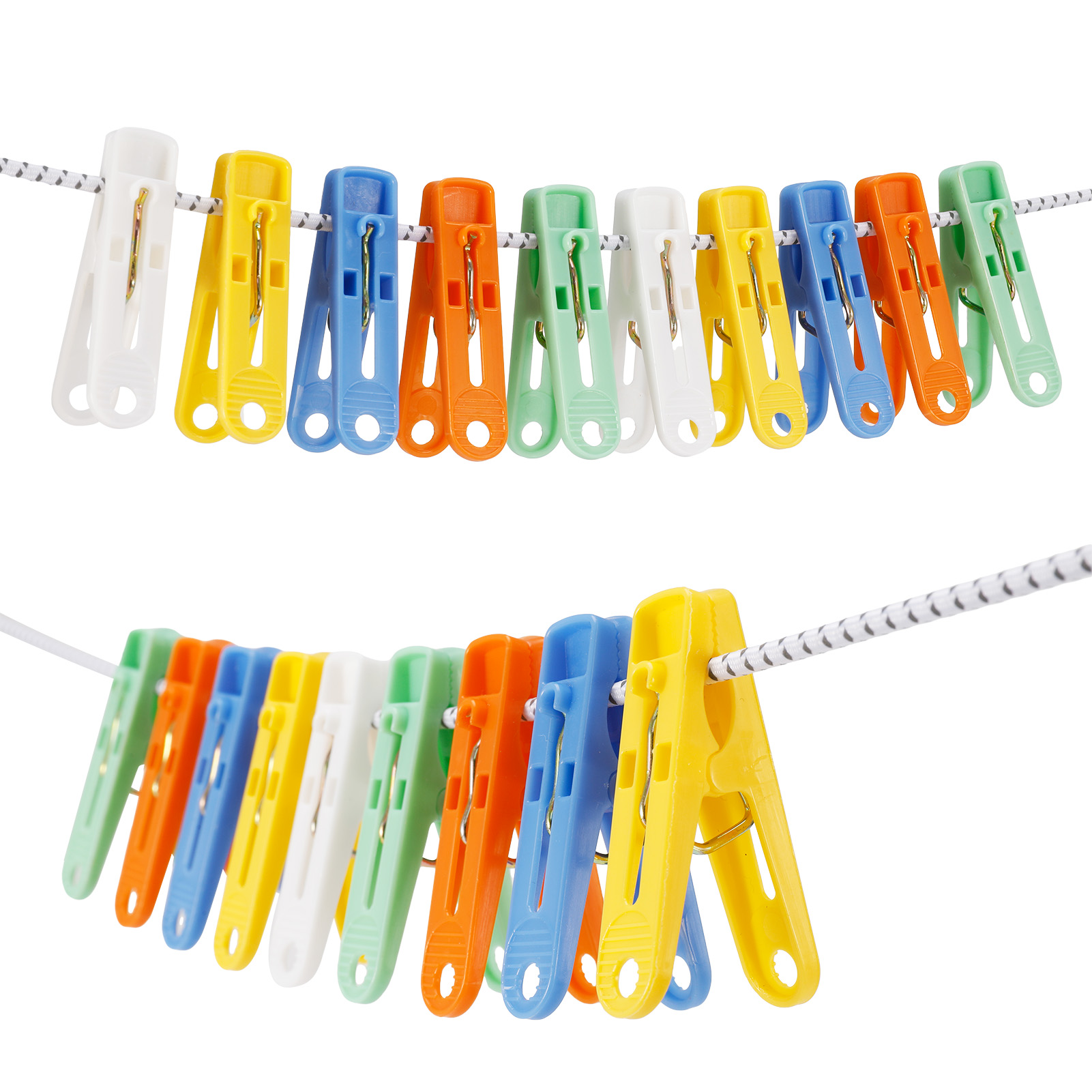 Bocaoying 100 Pcs Clothes Pins, Heavy Duty Clothes Pegs for Washing Line, Plastic Clothes Peg, Cloth Line Dry Clips, Non-Slip Windproof Strong Laundry Clips for Hanging Clothes Indoor Outdoor