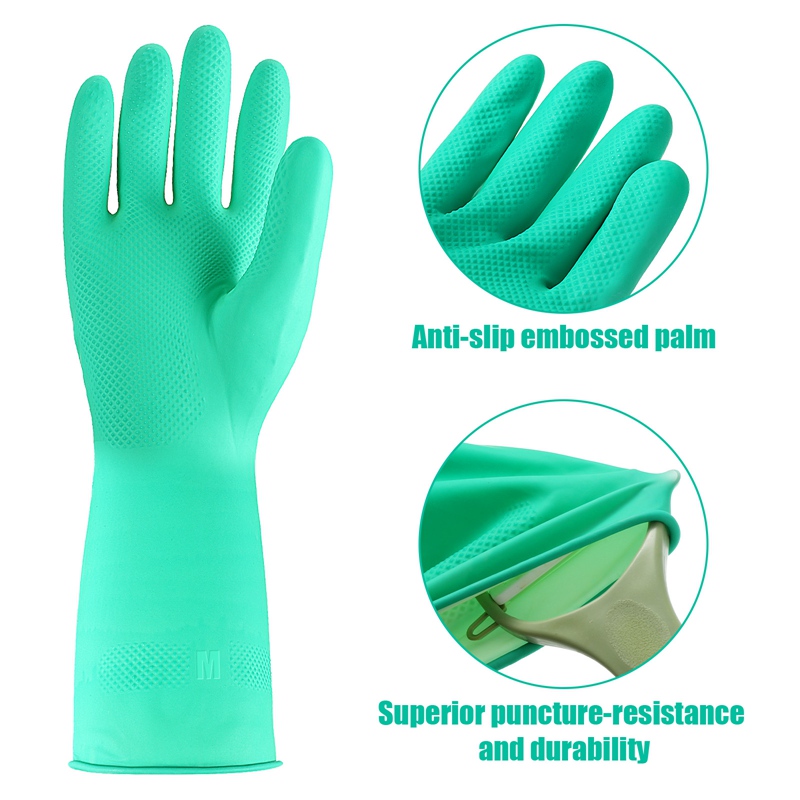 sixwipe 5 Pairs Rubber Cleaning Gloves for Household, Colorful Reusable Dishwashing Gloves for Kitchen, Household Cleaning Gloves for Washing Dishes and Cleaning Tasks, Flexible Durable and Waterproof Non-Slip(S)