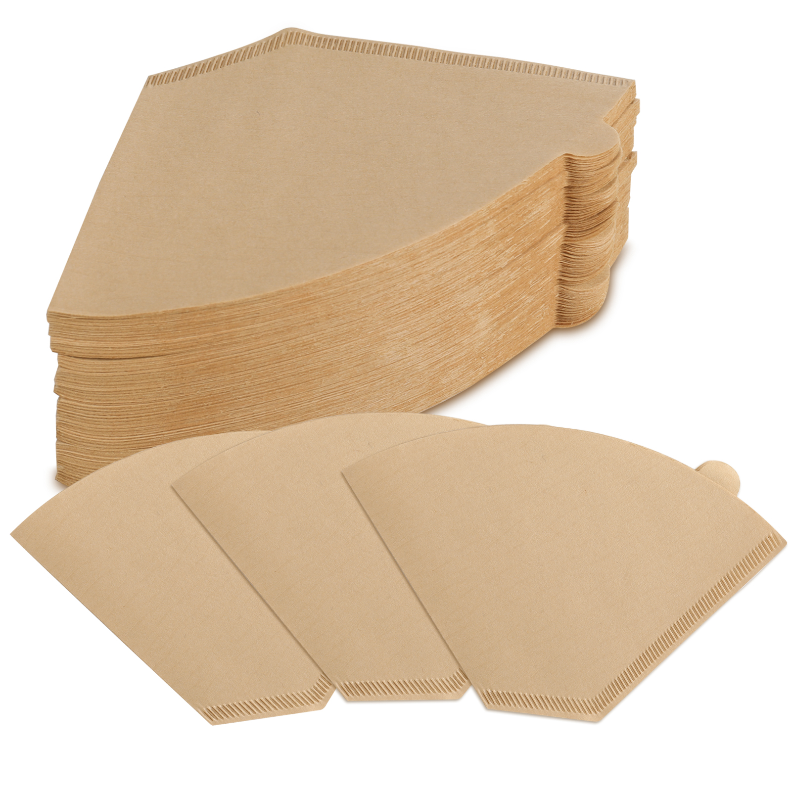 sixwipe 200 Pcs Coffee Filters, Coffee Filters 8 12 Cup, Disposable Coffee Filters Paper, Natural Brown Cone Paper Filter, 4 Replacement Cone Coffee Filters for Pour Over and Drip Coffee Maker