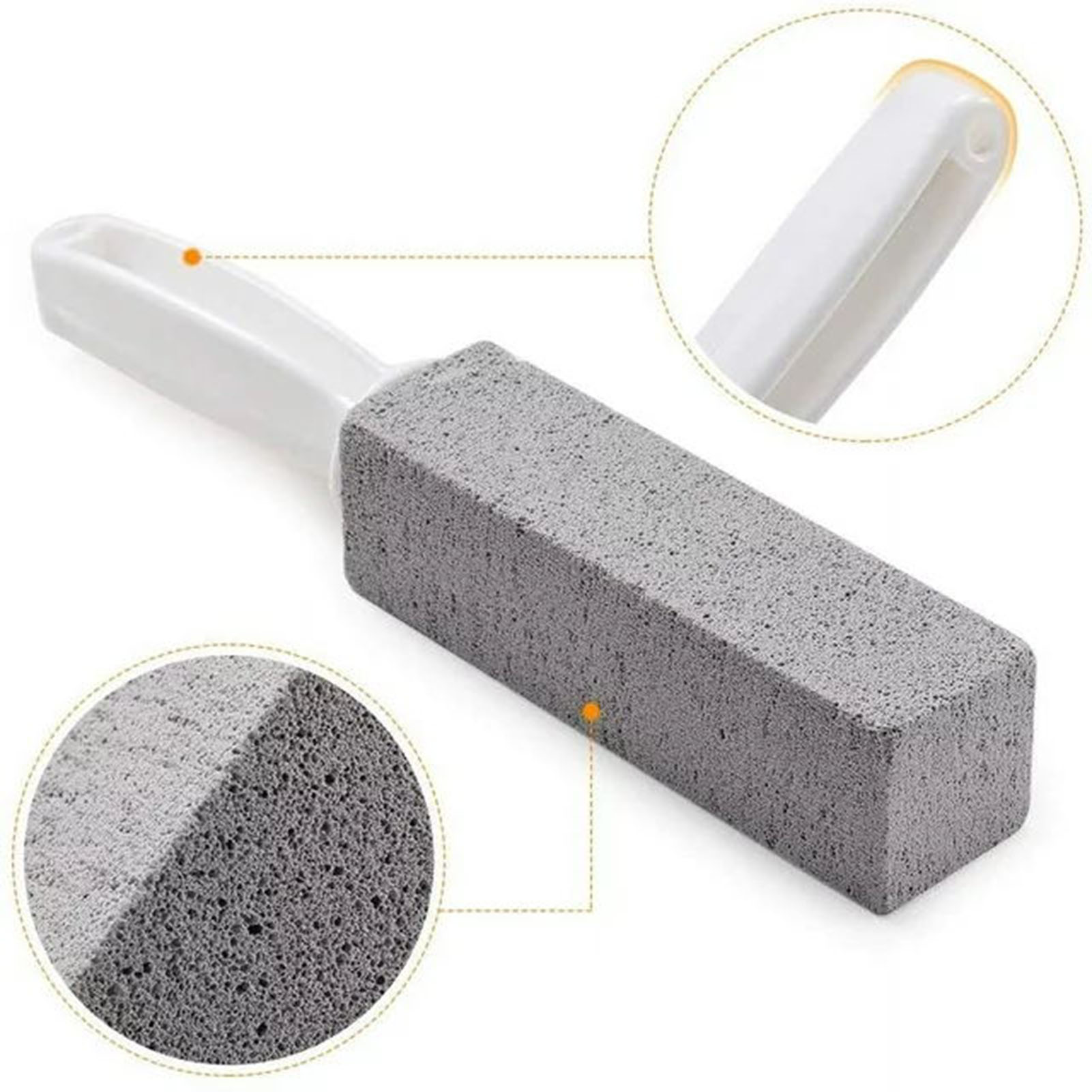 Hengguang 6 Pcs Pumice Stone for Toilets, Pumice Stone Toilet Bowl Cleaner with Extra Long Handle, Toilet Bowl Stain Ring Remover Brush for Toilet Cleaning, Remove Limescale