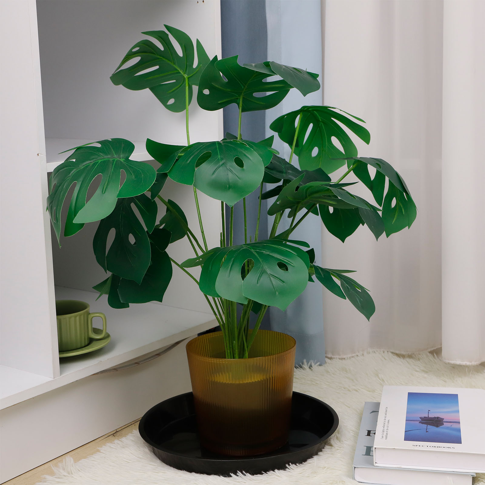 Bocaoying 10 Pack Plant Saucer Tray,12" Durable Thicker Plastic Plant Pot Trays,Flower Plant Pot Saucer,Heavy Duty Plastic Plant Saucers for Indoor Outdoor Garden