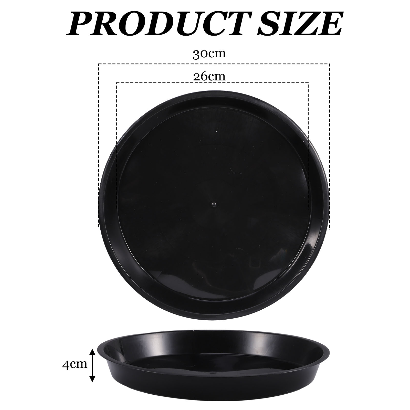 Bocaoying 10 Pack Plant Saucer Tray,12" Durable Thicker Plastic Plant Pot Trays,Flower Plant Pot Saucer,Heavy Duty Plastic Plant Saucers for Indoor Outdoor Garden