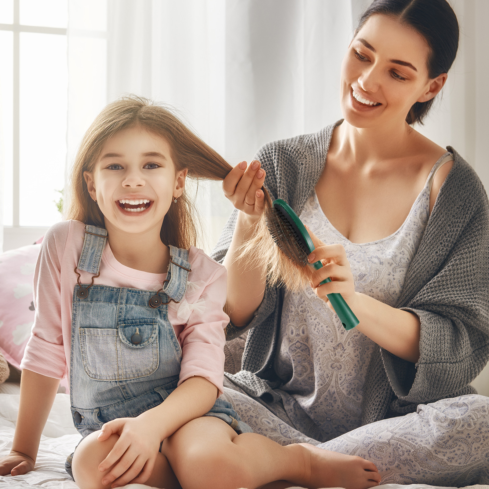 Topekada 5 Pcs Paddle Hair Brush Comb Set,Detangling Hairbrush Anti Static Massage Oval Comb Hair Styling Tools for Women Men Kid All Wet or Dry Hair(Black), round