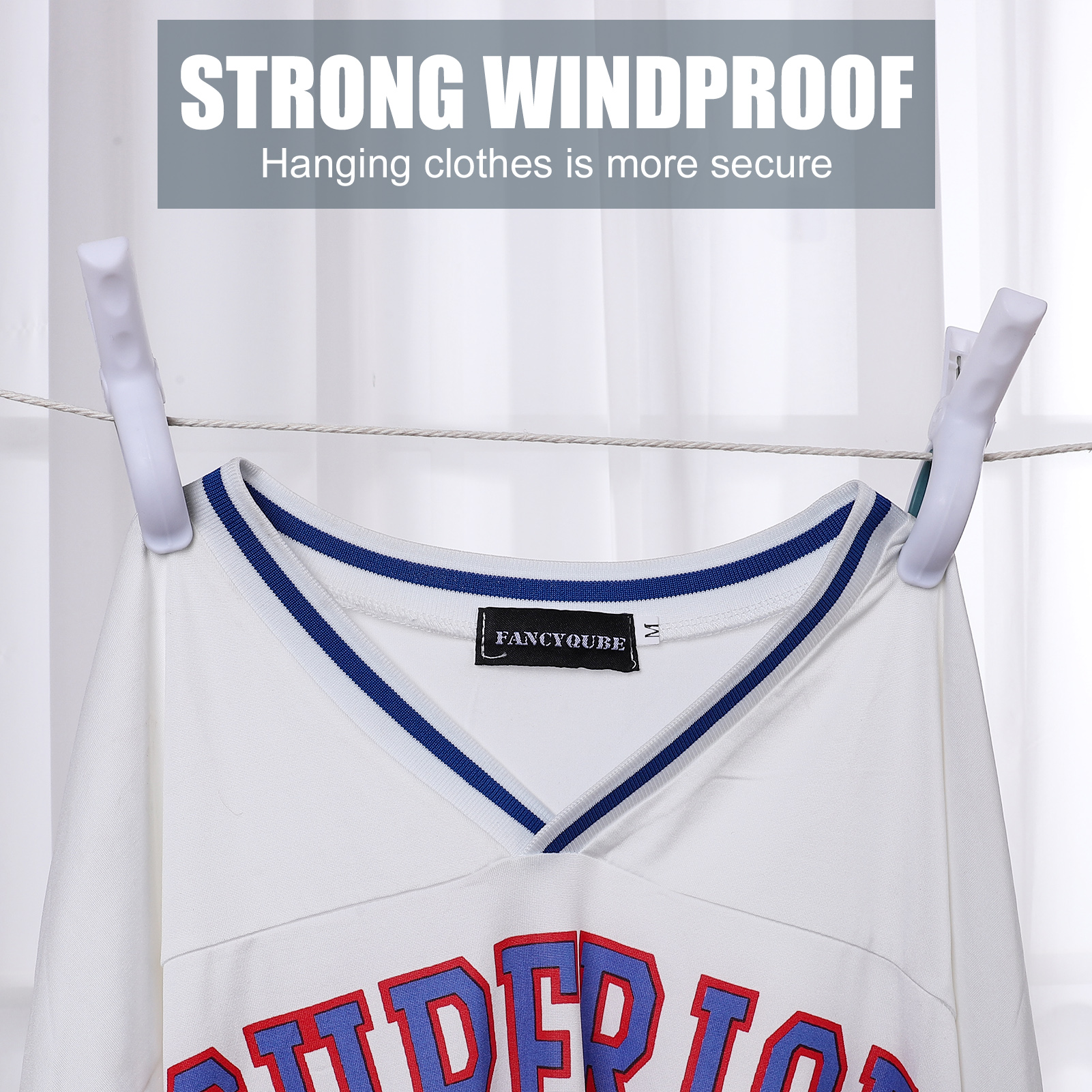 Abaima 10 Pcs Beach Towel Clips,Large Clothes Pins Plastic,Strong Grip Towel Clips for Beach Chair,Heavy Duty Jumbo Size Blanket Clips for Daily Laundry Room,Beach