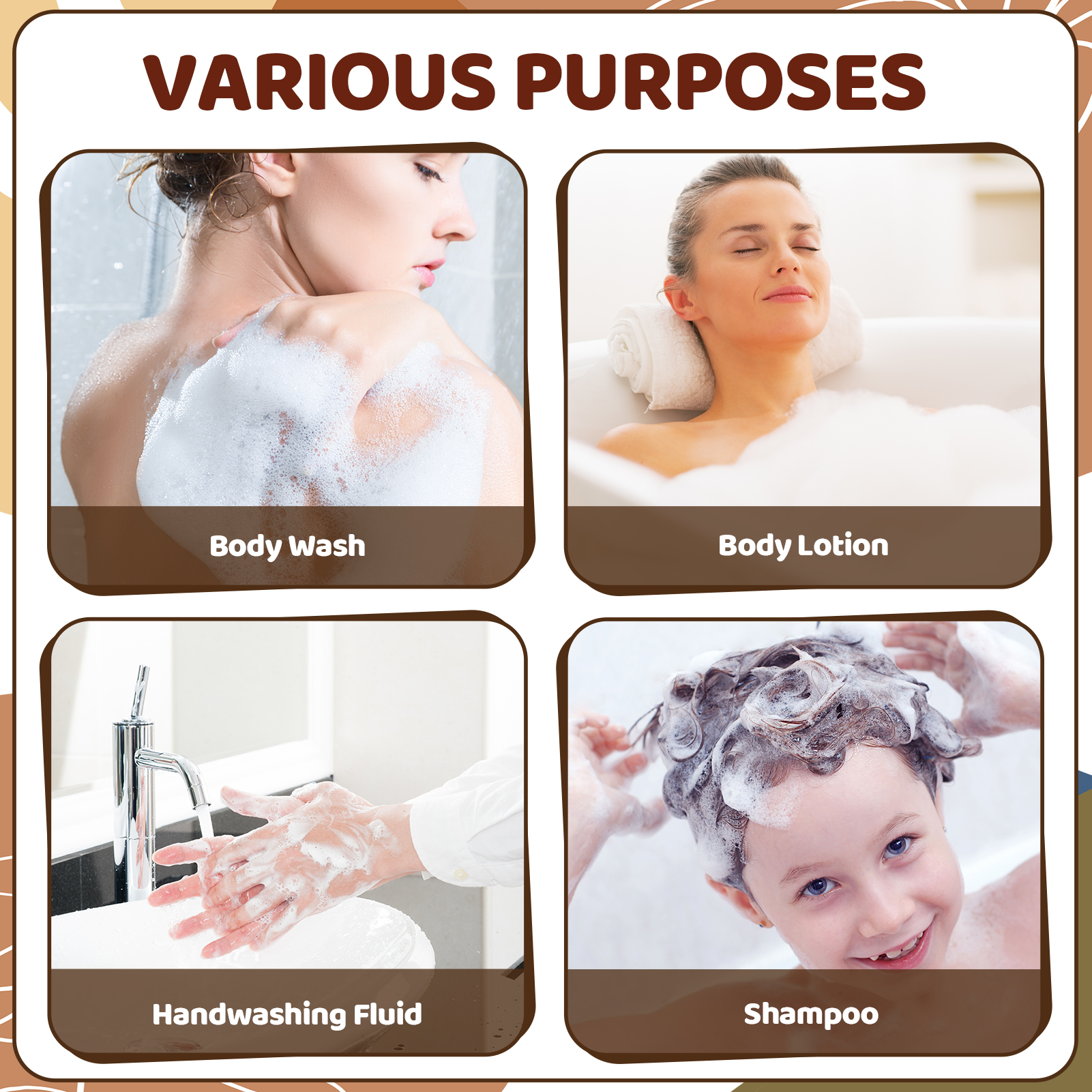 Abaima 2 Pack 32oz Empty Pump Bottle, 1000ml Shampoo And Conditioner Dispenser Bottle,1 Liter Refillable Clear Shower Soap Dispenser Bottle With Silicone Funnels And Labels