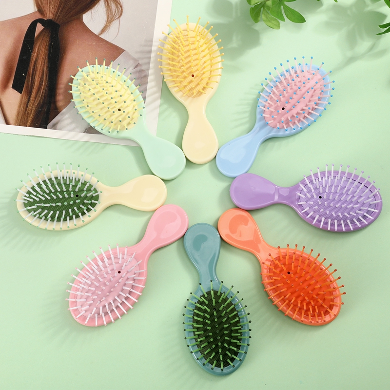 AOWOO 16 Pcs Mini Wet Hair Brush Bulk, Travel Detangling Brush, Detangling Pocket Hairbrush Small Paddle Hair Brush for Women Kids Wet or Dry Hair