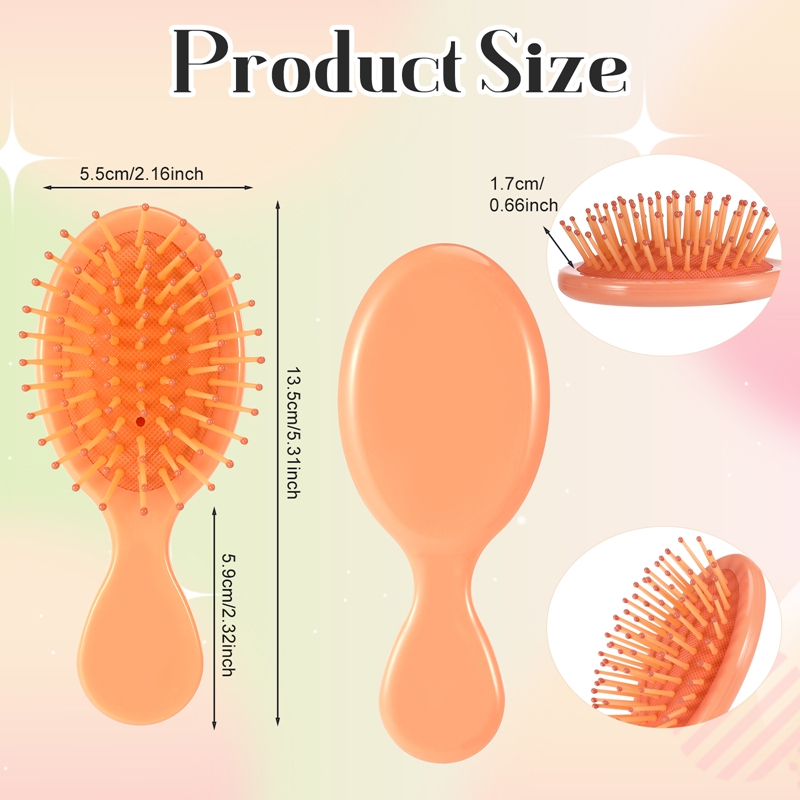 AOWOO 16 Pcs Mini Wet Hair Brush Bulk, Travel Detangling Brush, Detangling Pocket Hairbrush Small Paddle Hair Brush for Women Kids Wet or Dry Hair