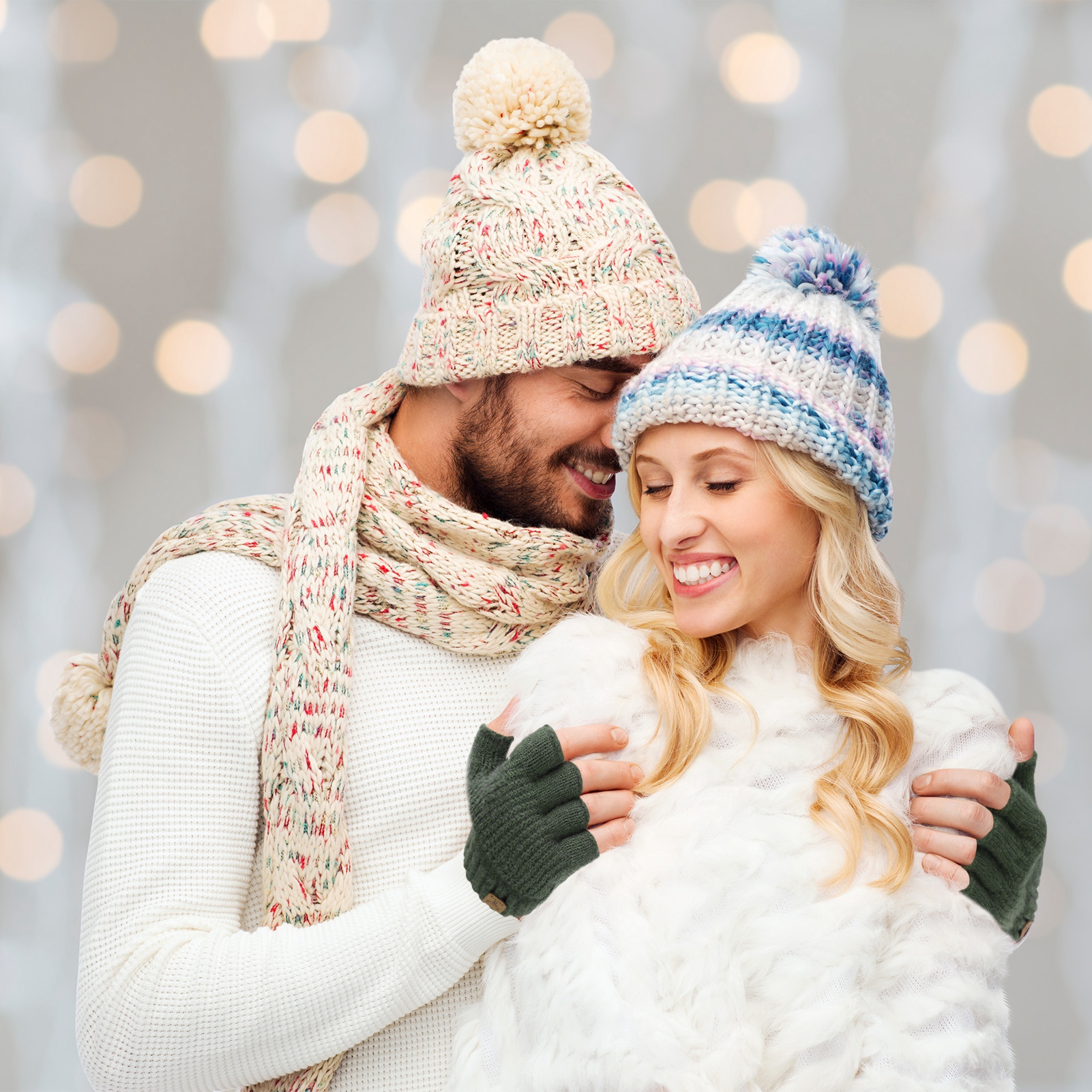 Armscye 3 Pairs Fingerless Gloves for Men Women, Half Finger Gloves, Uniseex Winter Warm Knitted Gloves for Working Running Biking Driving