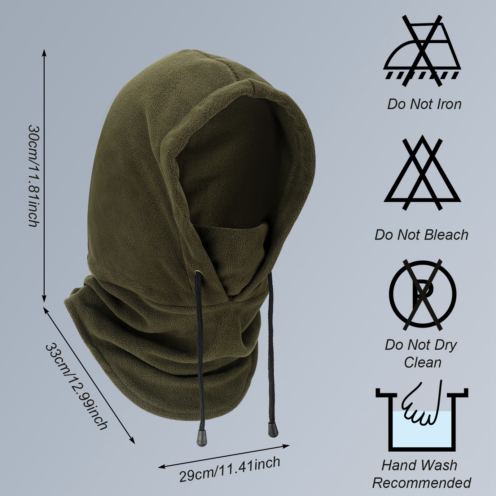 Bocaoying 2 Pcs Balaclava for Women Men, Unisex Ski Mask, Windproof Thermal Face Mask, Cold Weather Neck Warmer, Winter Hat with Mask and Drawstring for Ski Cycling Commuting and More