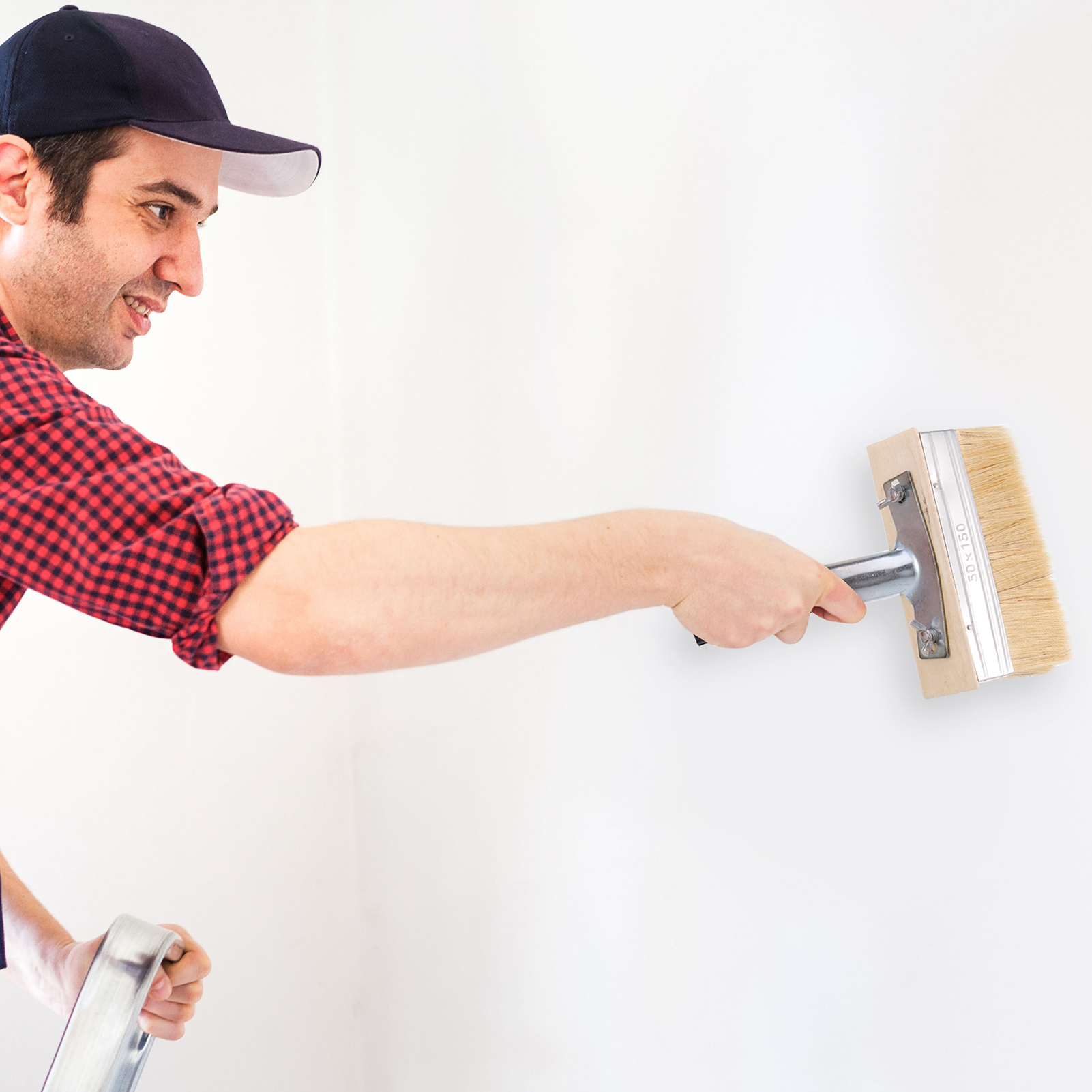 Armscye 6 Pcs Deck Stain Brush Set, Deck Stain Applicator with 60" Long Handle for Woodstains, Oils, Deck Coatings, Fence Wall Furniture