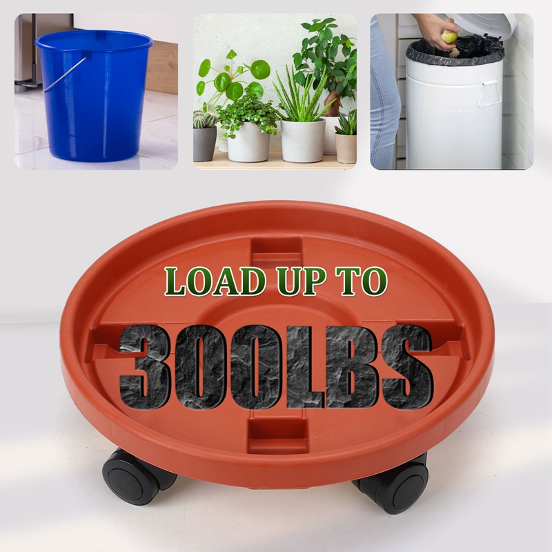 topjuju 4Pcs 12 inch Heavy-duty Plant Caddies with Wheels, Plastic Plant Roller Stands, Pot Movers Plant Saucer on Wheels Indoor Outdoor Plant with Casters Planter Tray Coaster
