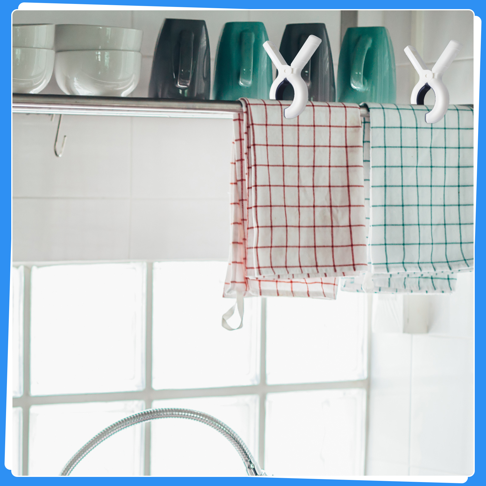 Topekada 20 Pcs Beach Towel Clips, Plastic Clothes Pins, Heavy Duty Clothes Pins for Daily Laundry Room, Towel Holder Clips for Beach Chairs Clothes Pool Boat