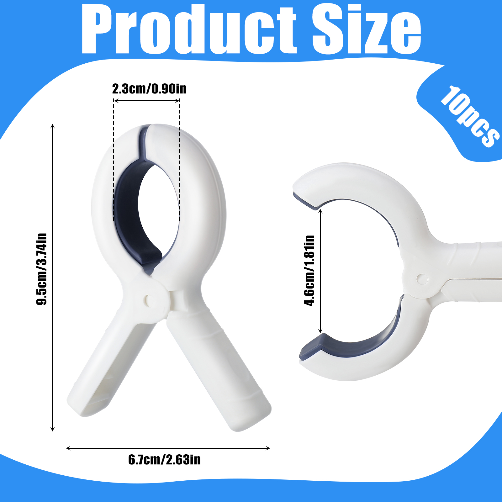 Topekada 20 Pcs Beach Towel Clips, Plastic Clothes Pins, Heavy Duty Clothes Pins for Daily Laundry Room, Towel Holder Clips for Beach Chairs Clothes Pool Boat