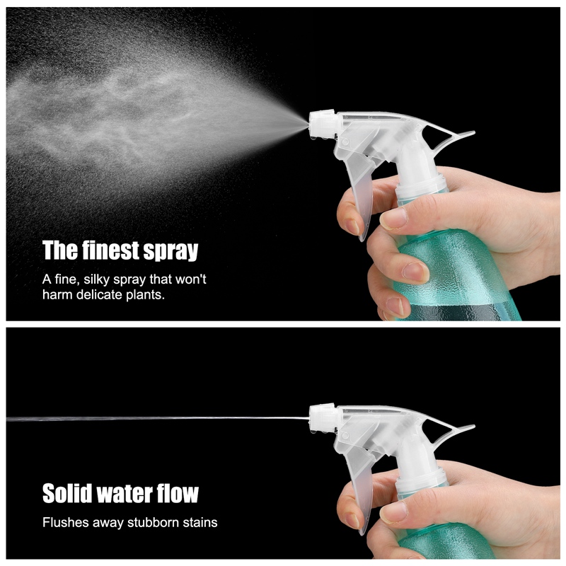 Armscye Spray Bottles 4 Pack, 16 Oz, Mist & Stream, Plastic Water Spray Bottle for Hair, Plants, Cleaning Solutions, BBQ, Cat Dog Spray Correction Behavior, Empty Water Squirt Bottles