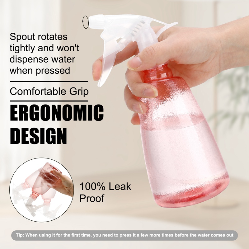 Armscye Spray Bottles 4 Pack, 16 Oz, Mist & Stream, Plastic Water Spray Bottle for Hair, Plants, Cleaning Solutions, BBQ, Cat Dog Spray Correction Behavior, Empty Water Squirt Bottles