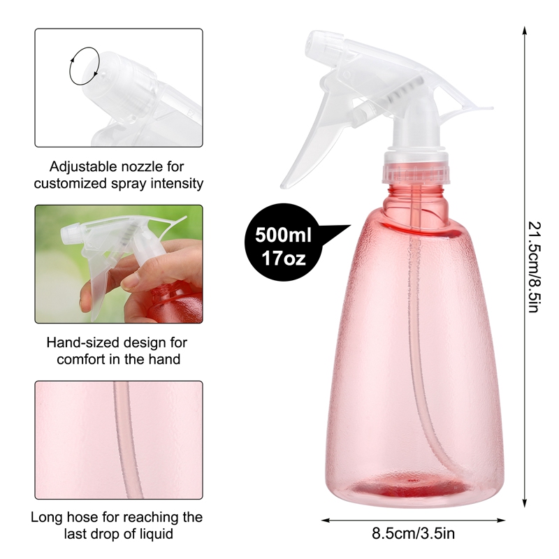 Armscye Spray Bottles 4 Pack, 16 Oz, Mist & Stream, Plastic Water Spray Bottle for Hair, Plants, Cleaning Solutions, BBQ, Cat Dog Spray Correction Behavior, Empty Water Squirt Bottles
