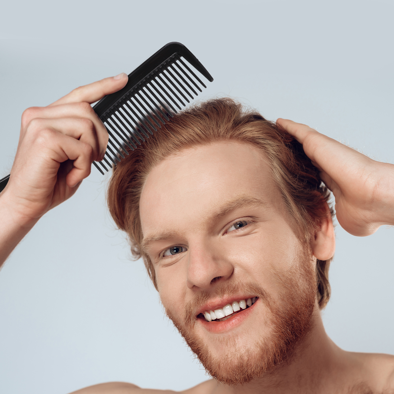 Abaima 7 Piece Styling Comb Set, Paddle Detangling Hairbrush Massage Roller Black Styling Hair Comb, Suitable for Straight Hair, Curly Hair, and All Hairstyles