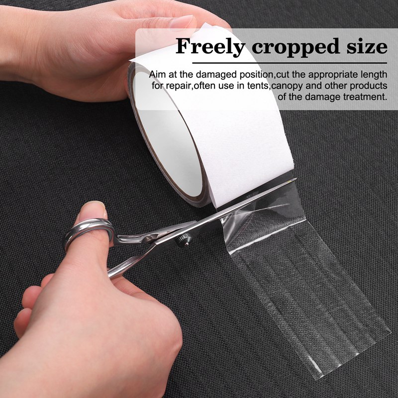 Armscye 2Pack Invisible Tent Repair Tape for Tarp, 2in x 16ft Seal Tape Clear Patch for PVC Coated Awning, Gazebo, Canvas, Nylon, Air Bed Paddling Pool Puncture Repair Kit