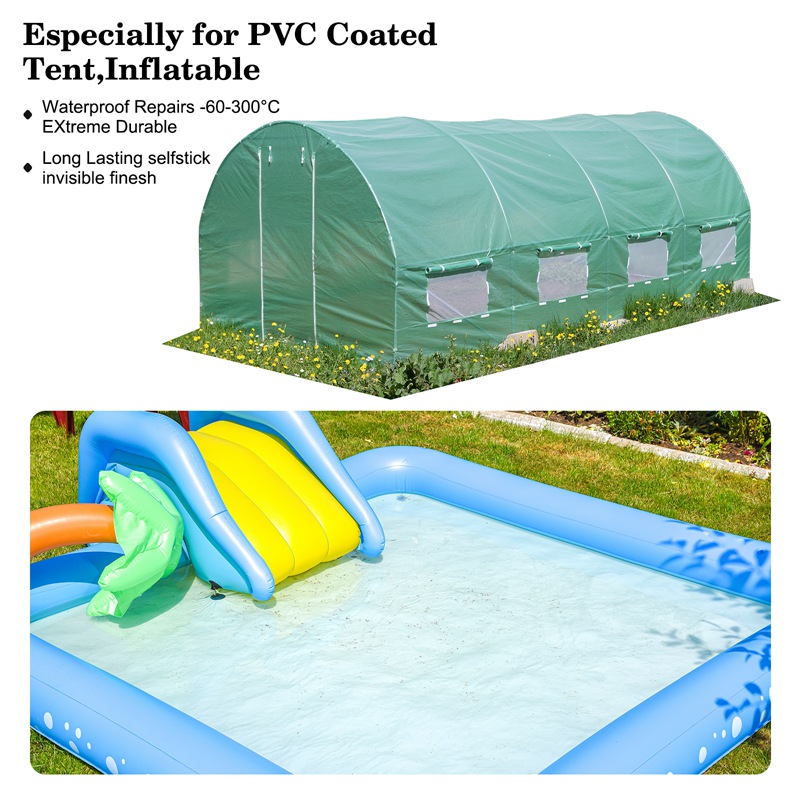 Armscye 2Pack Invisible Tent Repair Tape for Tarp, 2in x 16ft Seal Tape Clear Patch for PVC Coated Awning, Gazebo, Canvas, Nylon, Air Bed Paddling Pool Puncture Repair Kit