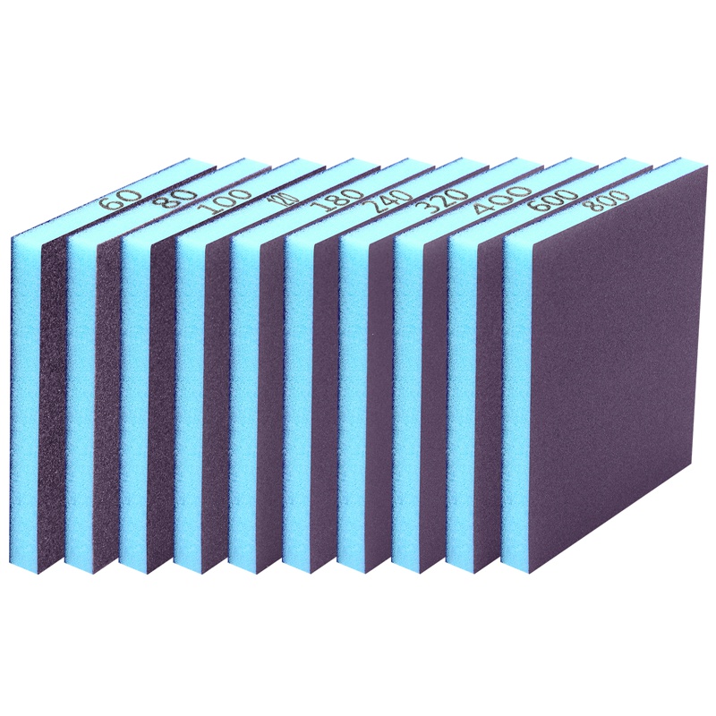 Armscye 10 Different Specifications Sanding Sponge, Sandpaper Sponge Sanding Blocks, Washable and Reusable Sand Pads for Drywall Metal Glasses Wood and Wall