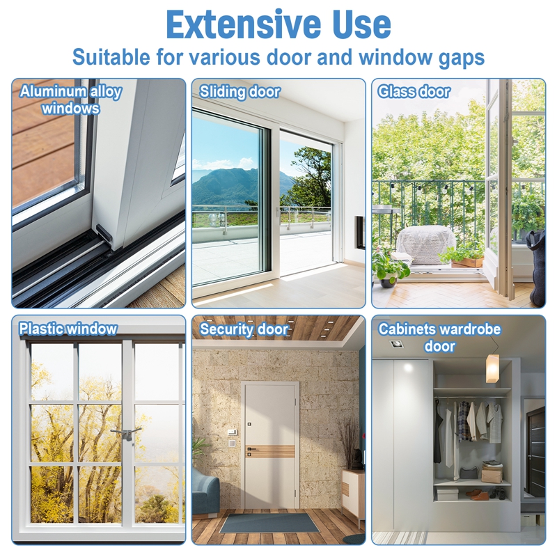 Armscye 2 Rolls Brush Felt Weather Stripping for Doors and Windows-32.8 Feet Adhesive Seal Tape with Pile Brush,Door Bottom Insulation,Patio/Automotive Draft Stopper(Gray)