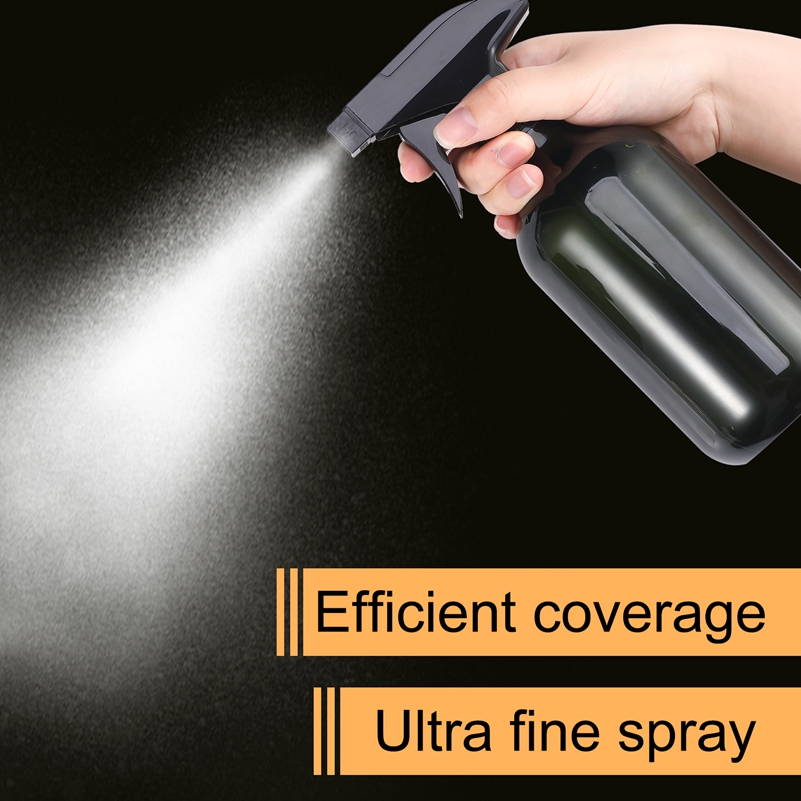 Armscye 3 Pack 17oz(500ml) Spray Bottles with Adjustable Nozzle, Refillable Plastic Cleaning Sprayers for Hair, Cooking, Cleaning and Gardening, Includes Extra Additional Supplies