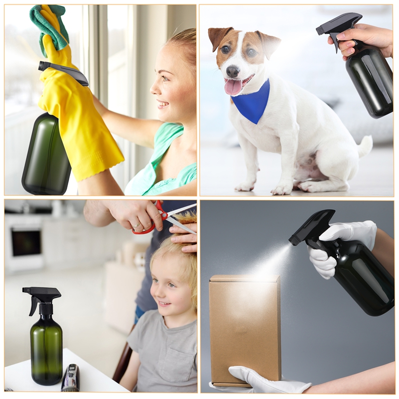 Armscye 3 Pack 17oz(500ml) Spray Bottles with Adjustable Nozzle, Refillable Plastic Cleaning Sprayers for Hair, Cooking, Cleaning and Gardening, Includes Extra Additional Supplies