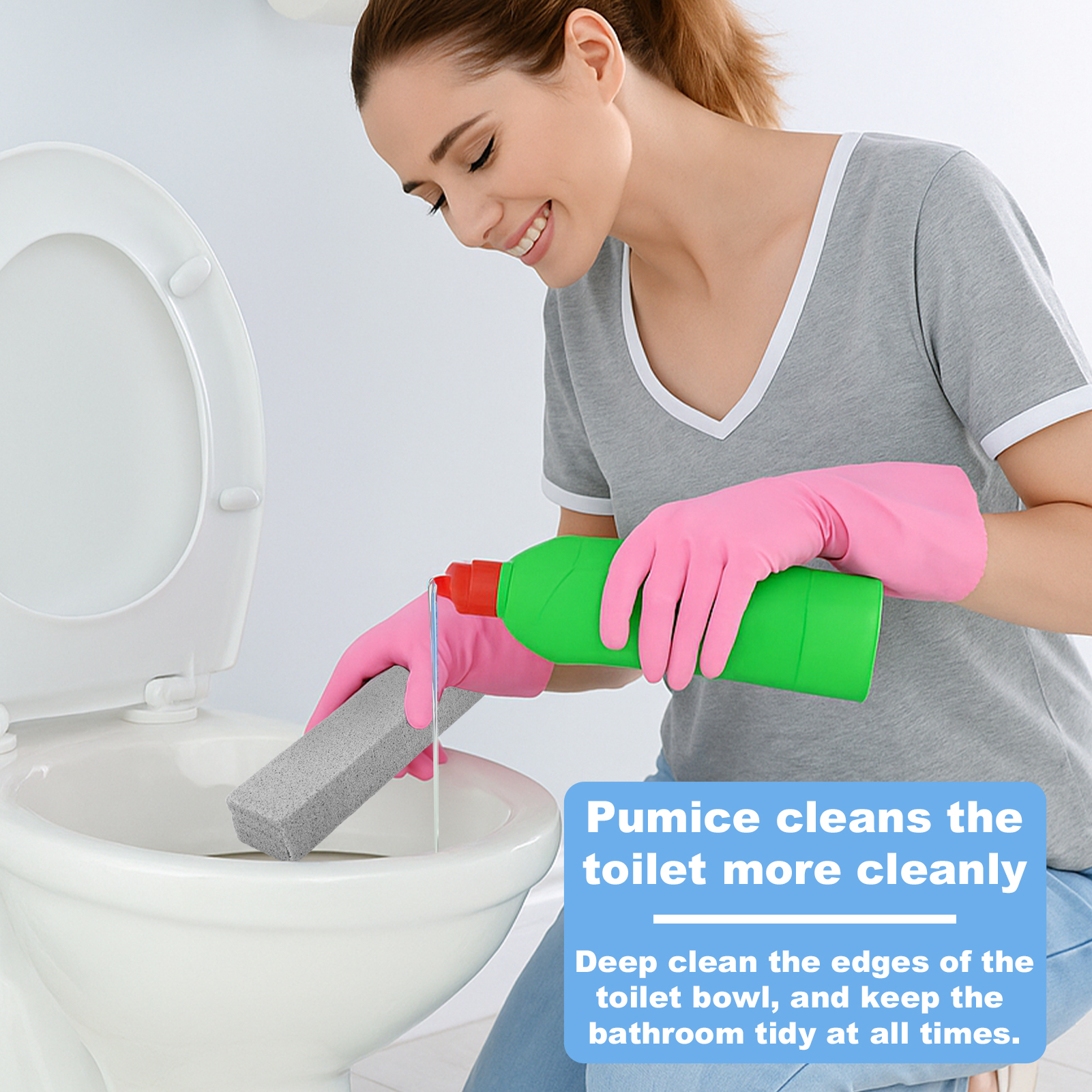 Armscye 20Pack Pumice Stone for Toilet Cleaning Bowl Stick,Powerfully Cleans Hard Water Rings, Calcium Buildup & Stains, Suitable for Cleaning Toilet, Bathtubs, Kitchen Sink, Grill