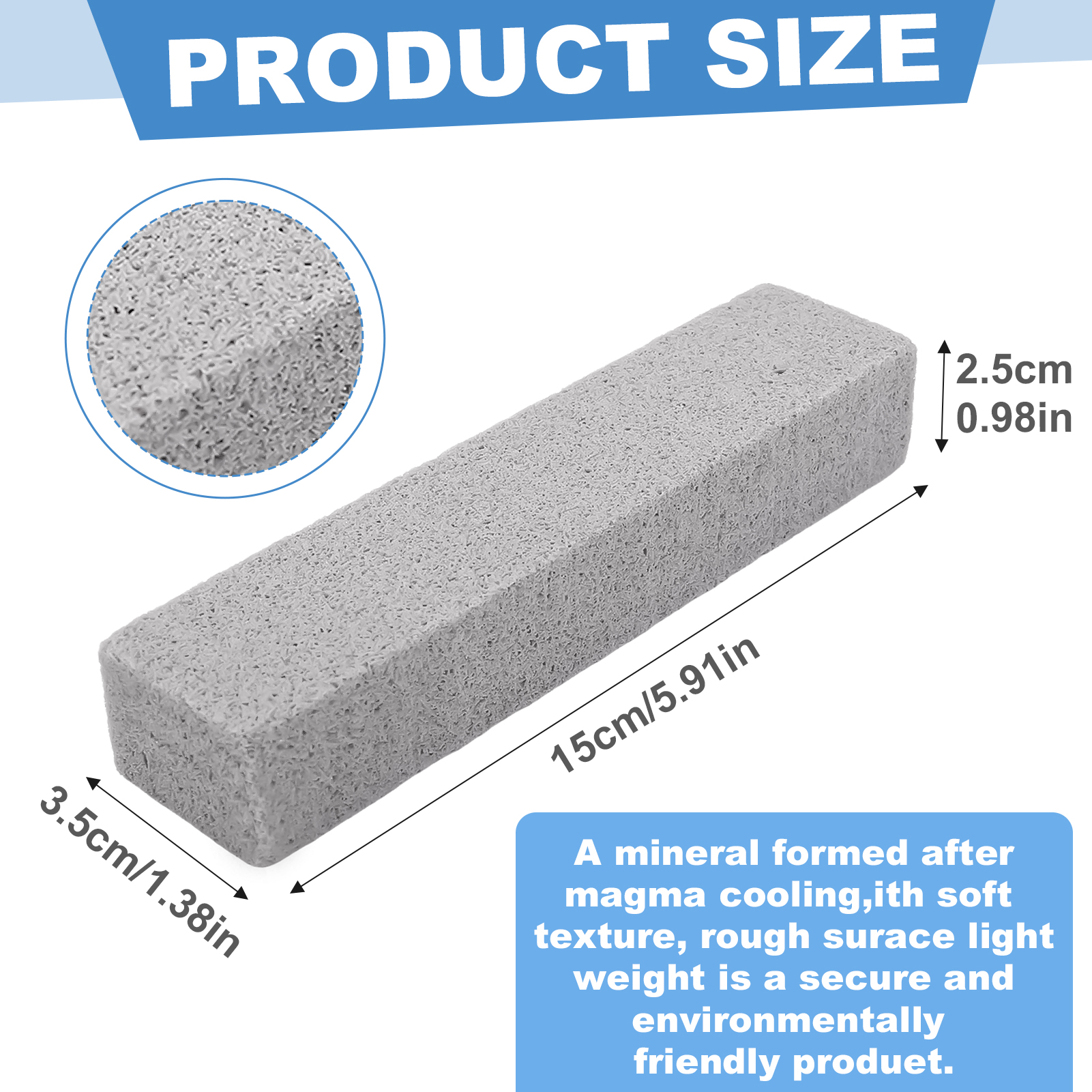 Armscye 20Pack Pumice Stone for Toilet Cleaning Bowl Stick,Powerfully Cleans Hard Water Rings, Calcium Buildup & Stains, Suitable for Cleaning Toilet, Bathtubs, Kitchen Sink, Grill