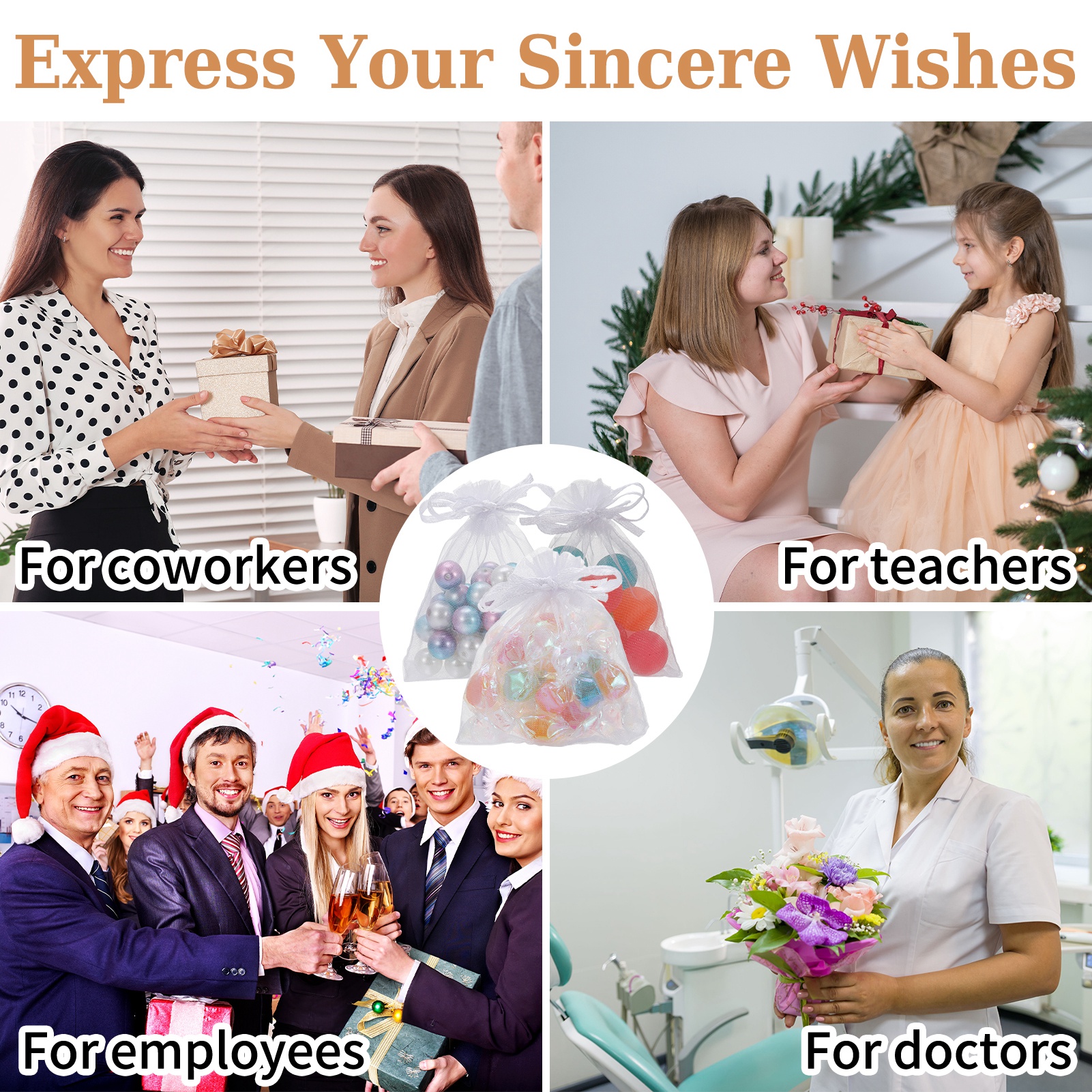 Bocaoying 20 Sets Employee Appreciation Keychains Gifts, 60 Pcs Stainless Steel Thank You Keychains Bulk with Cards and Organza Bags,Thank you Gift for Coworkers, Caregivers, Staff, Sliver