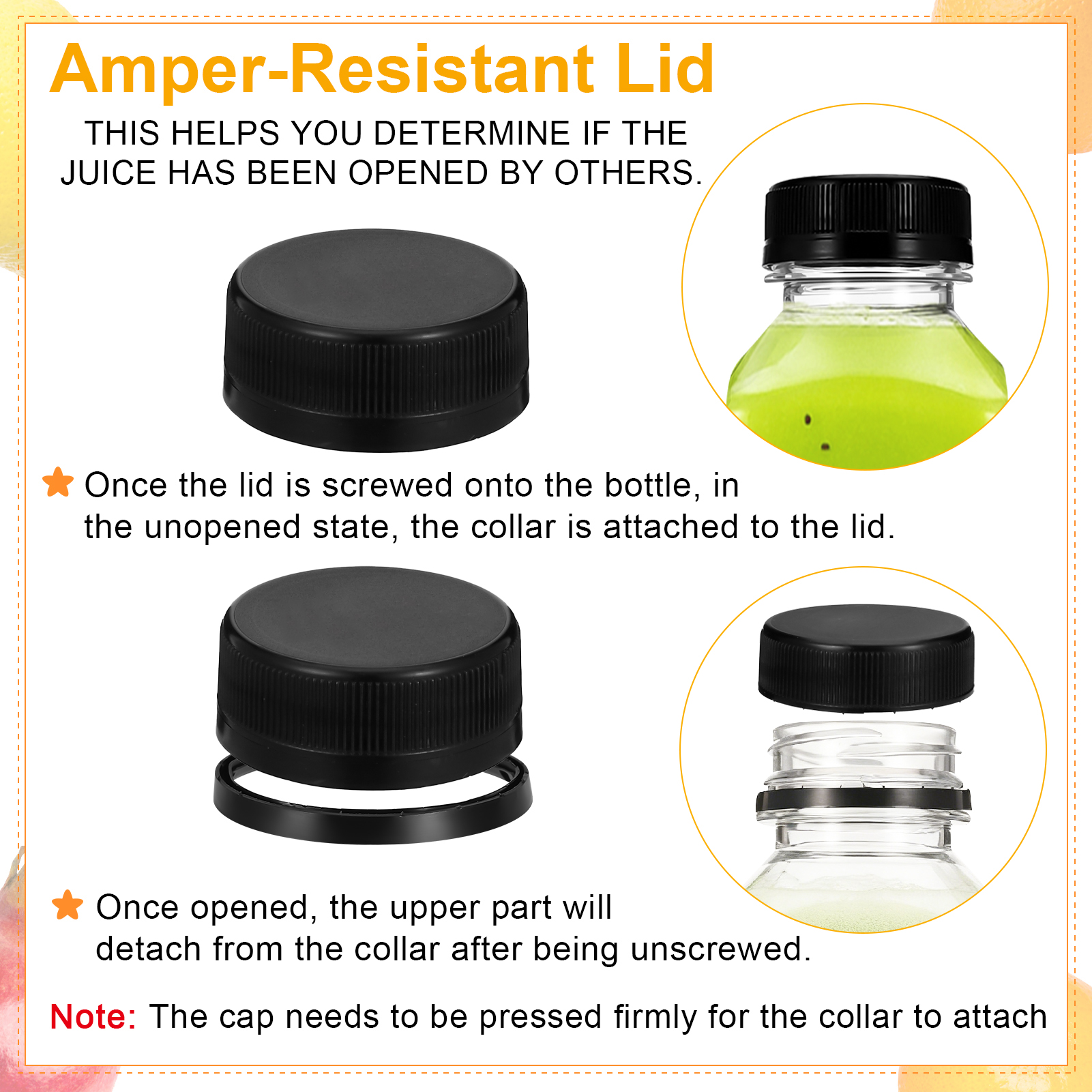 Topekada 36 Pcs 12 oz Empty Plastic Juice Bottles with Lids, Reusable Drink Containers with Brush and Labels, Clear Bulk Juice Containers with Caps for Juicing, Smoothie and Other Beverages