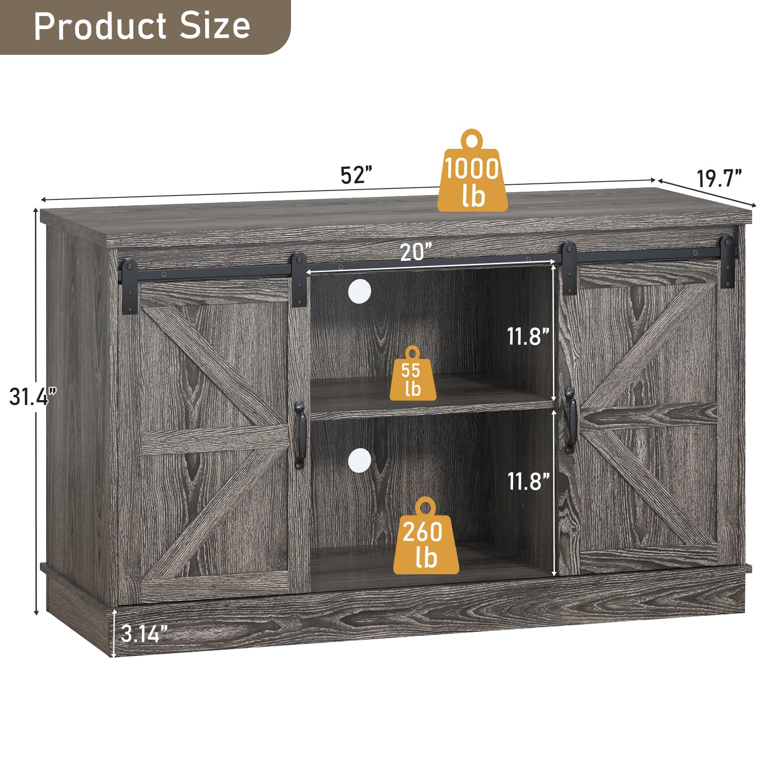 55-75 Gallon Fish Tank Stand with Power Outlets, Heavy Duty Metal Aquarium Stand for 2 Fish Tank Accessories Storage, Suit for Turtle Tank, Reptile Terrarium, 880lbs Capacity, Black