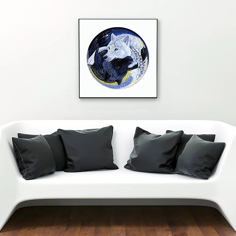 Black and White Wolf - Wooden Jigsaw Puzzles